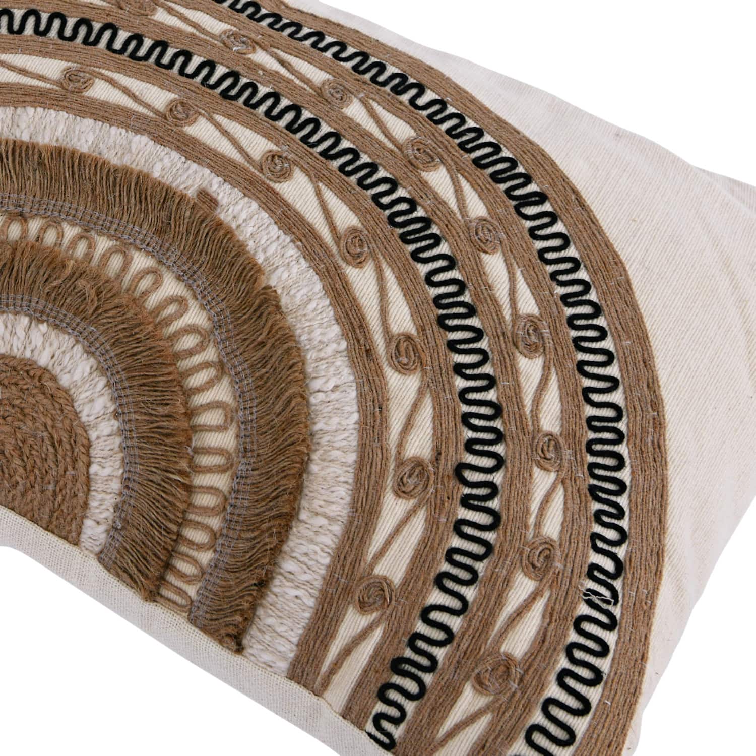 Hello Honey&#xAE; Rustic Boho Sunrise Cotton &#x26; Linen Lumbar Pillow