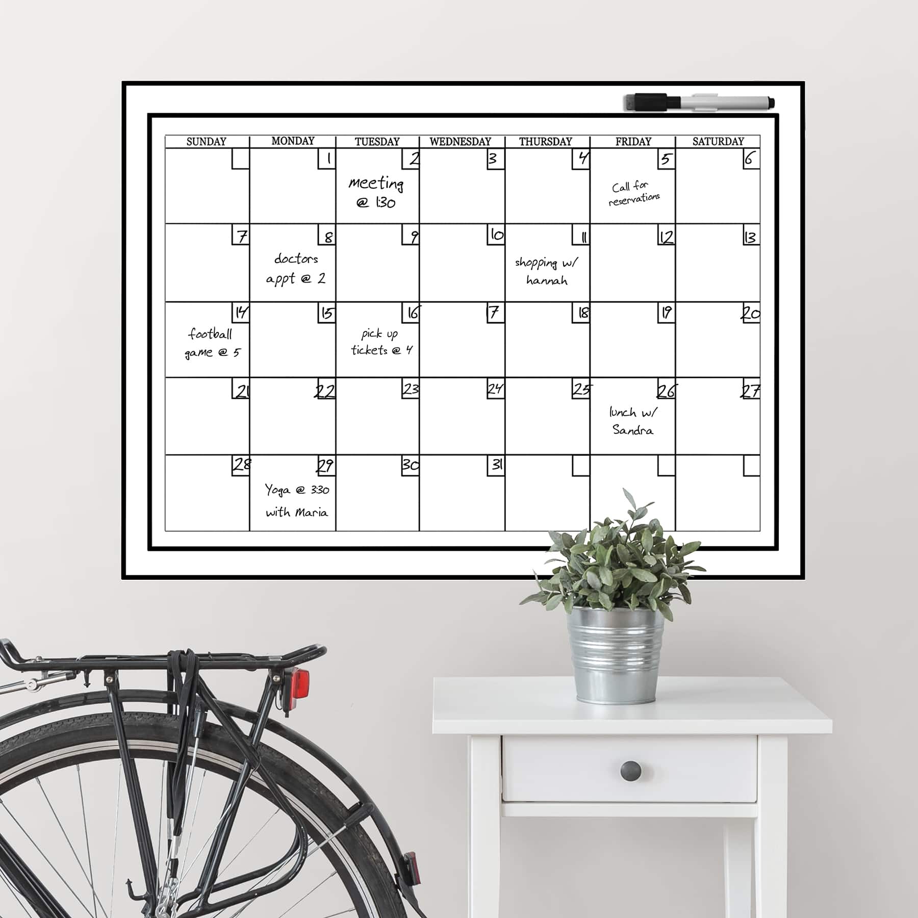 Wallpops White Monthly Dry Erase Calendar Decal Michaels Wallpops White Monthly Dry Erase Calendar Decal Michaels