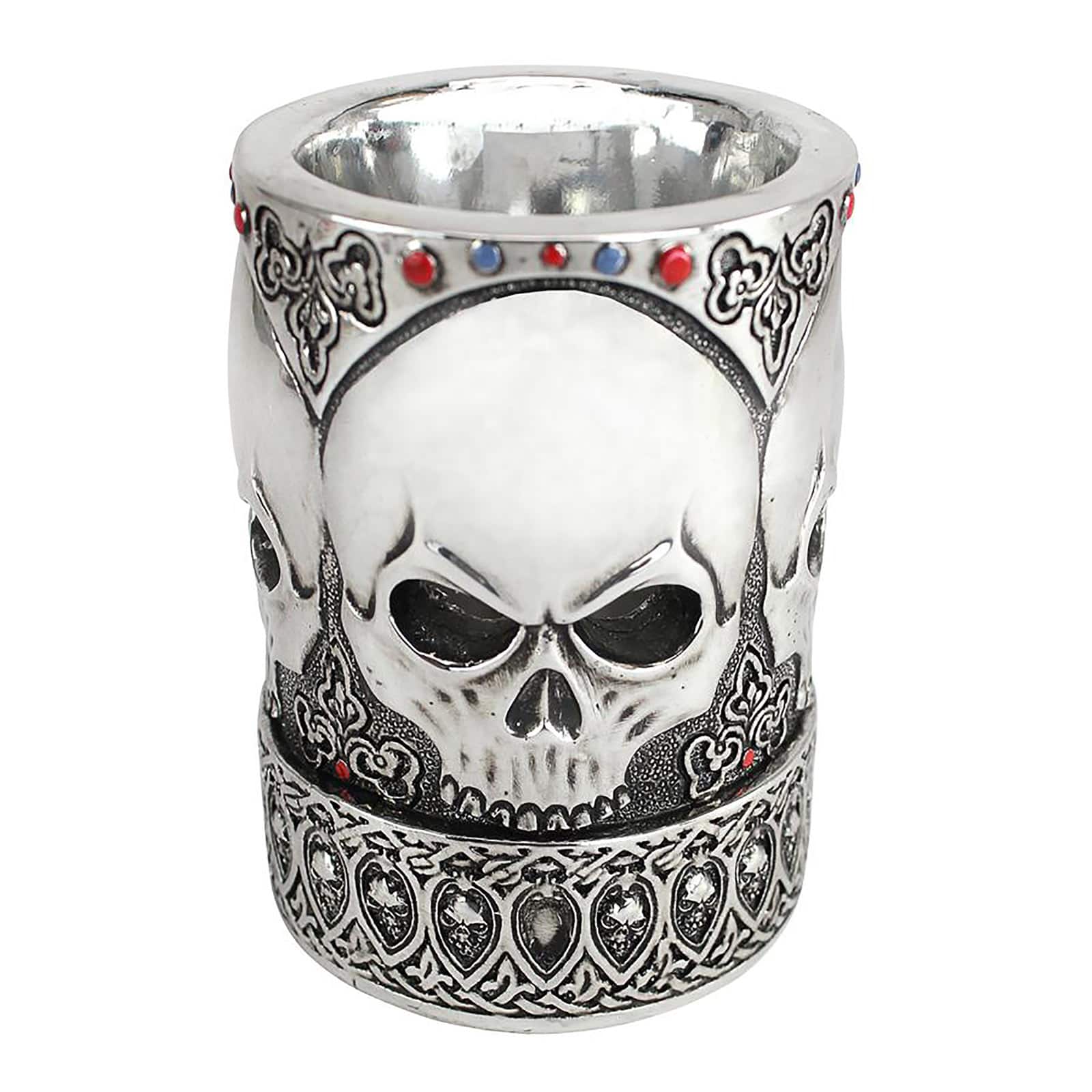 Design Toscano Gothic Skull Vessel &#x26; Pen Set