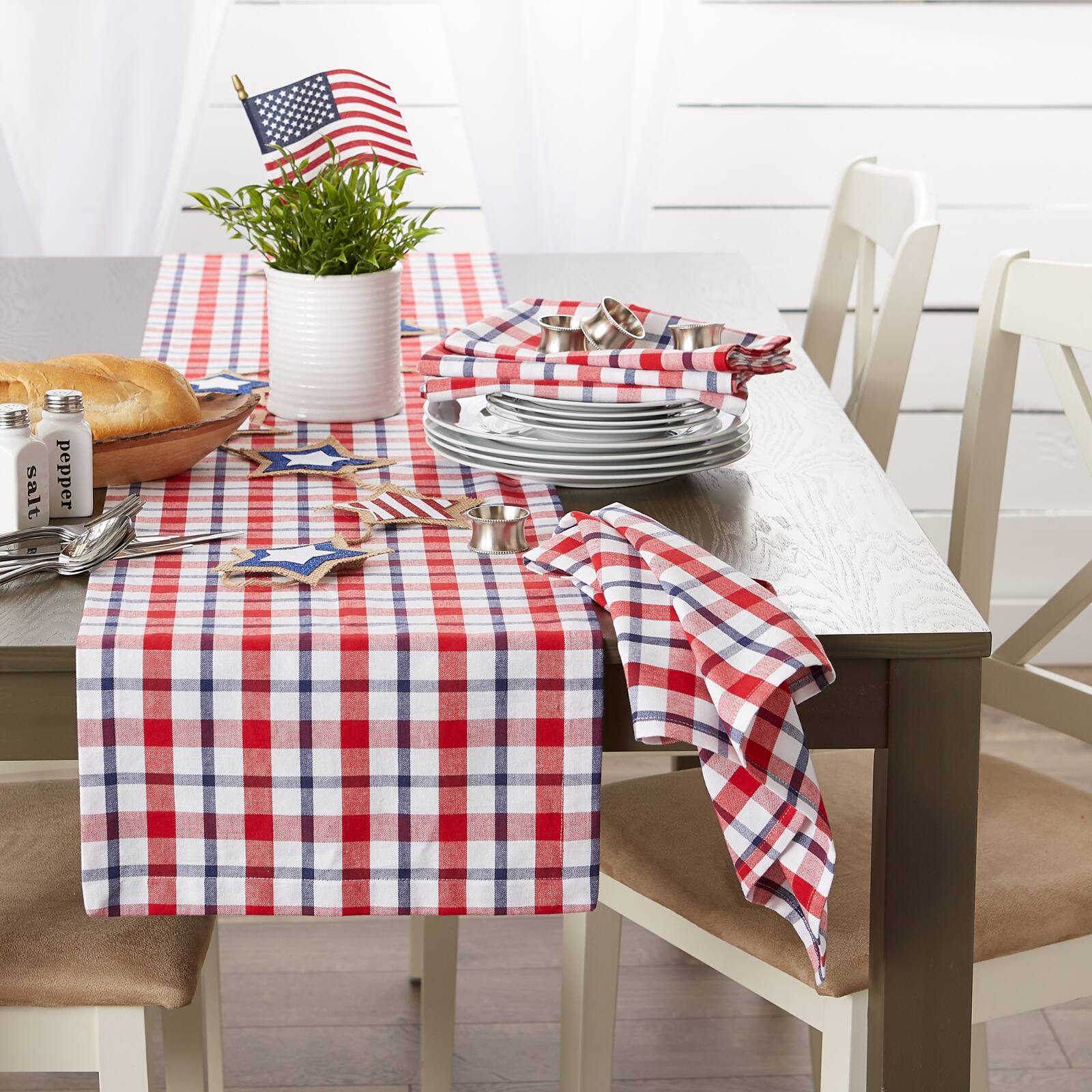 DII® 72" American Plaid Table Runner