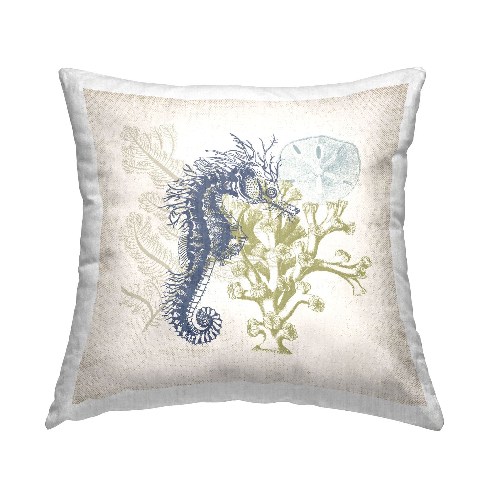 Stupell Industries Intricate Seahorse & Coral Ocean Animals Throw Pillow, 18" x 18"