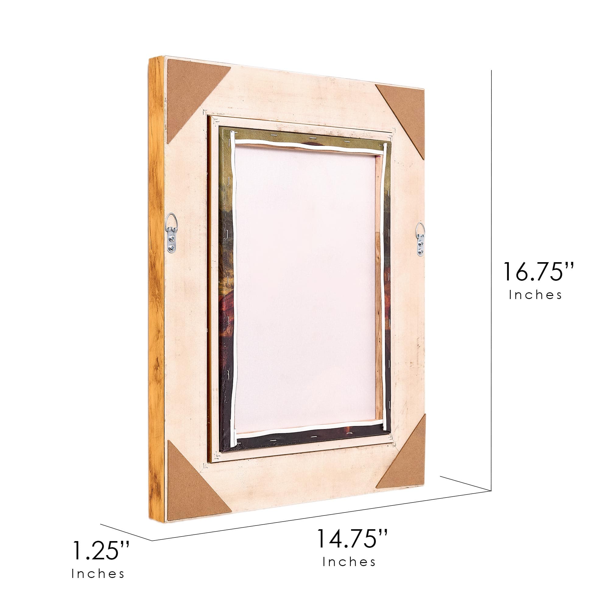 American Art Decor Ornate Framed Mona Lisa Canvas Print by Leonardo da Vinci - 18.5" x 22.25"