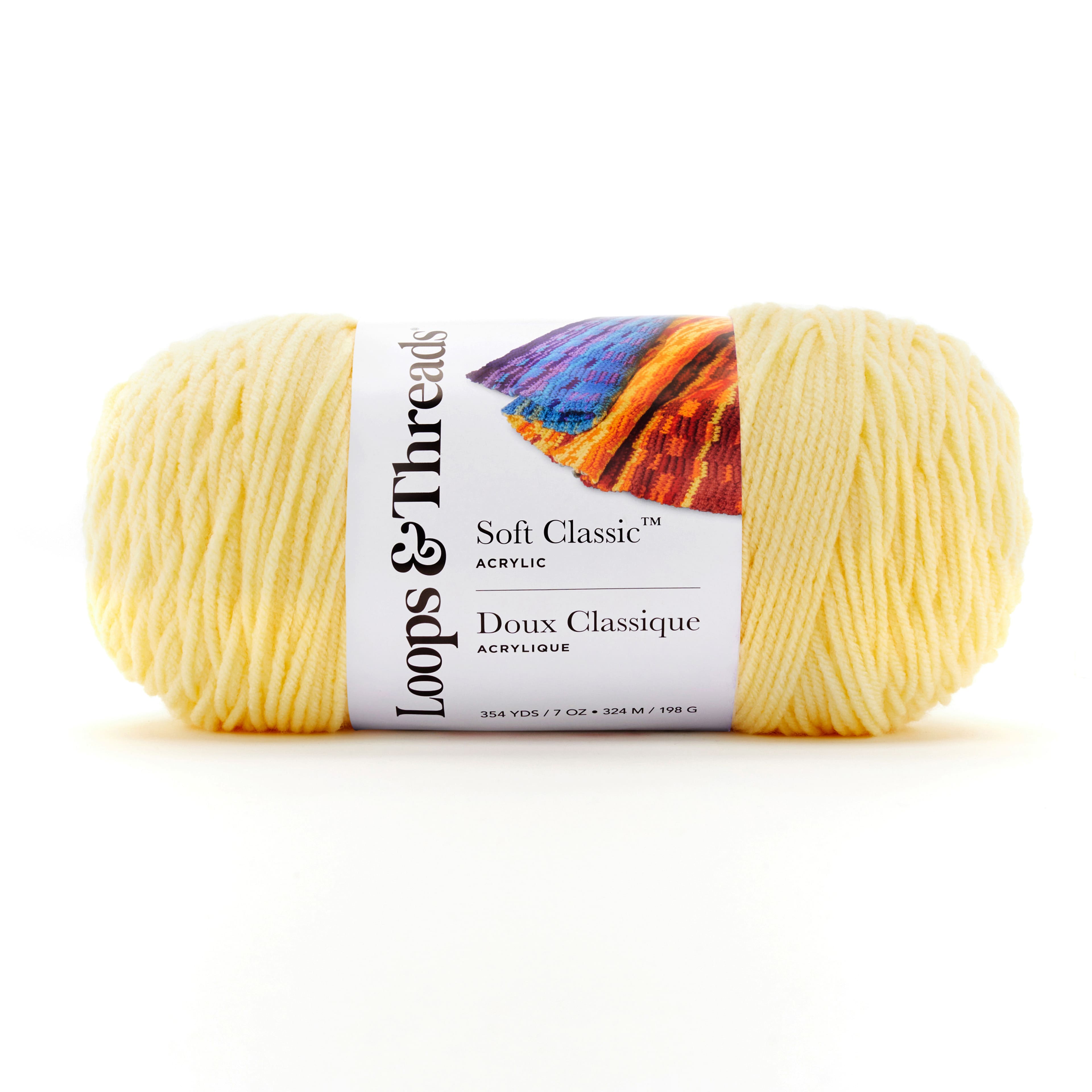 Soft Classic™ Solid Yarn by Loops & Threads®, Color: Light Yellow ...