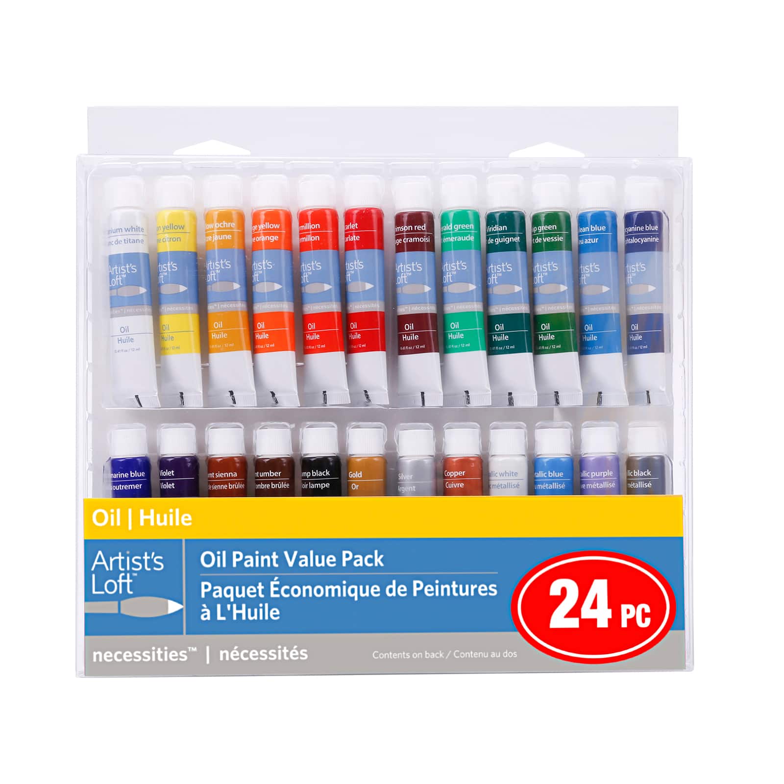 24 Color Oil Paint Value Pack by Artist's Loft™ Necessities™