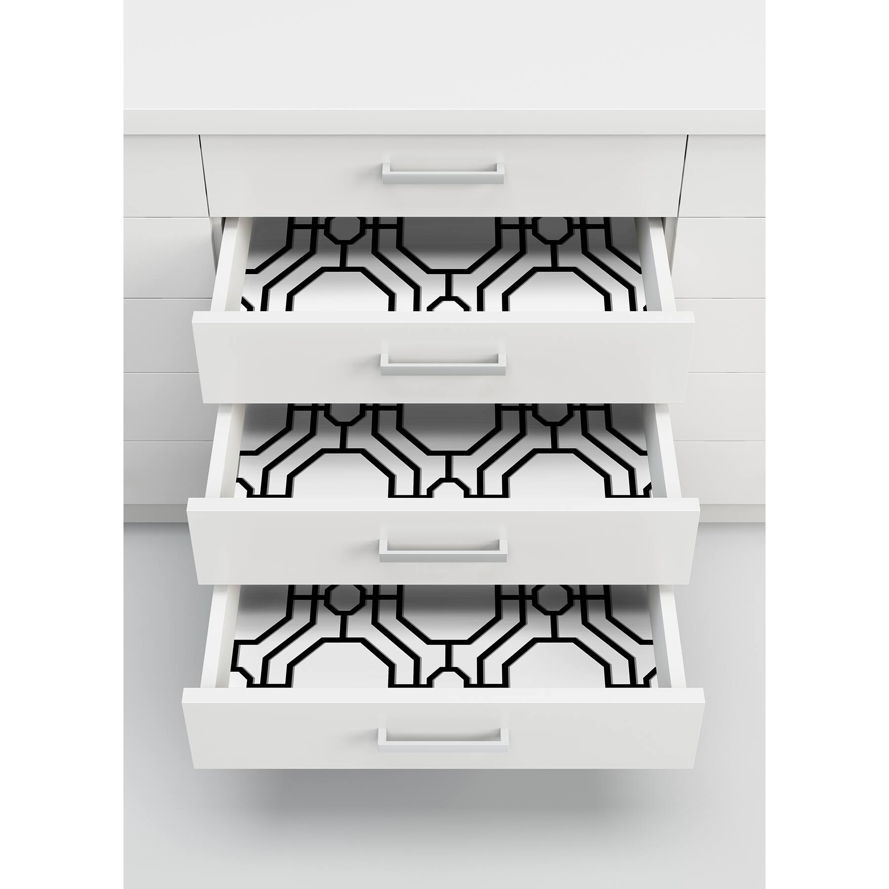 InHome Crawford Black & White Peel & Stick Wallpaper