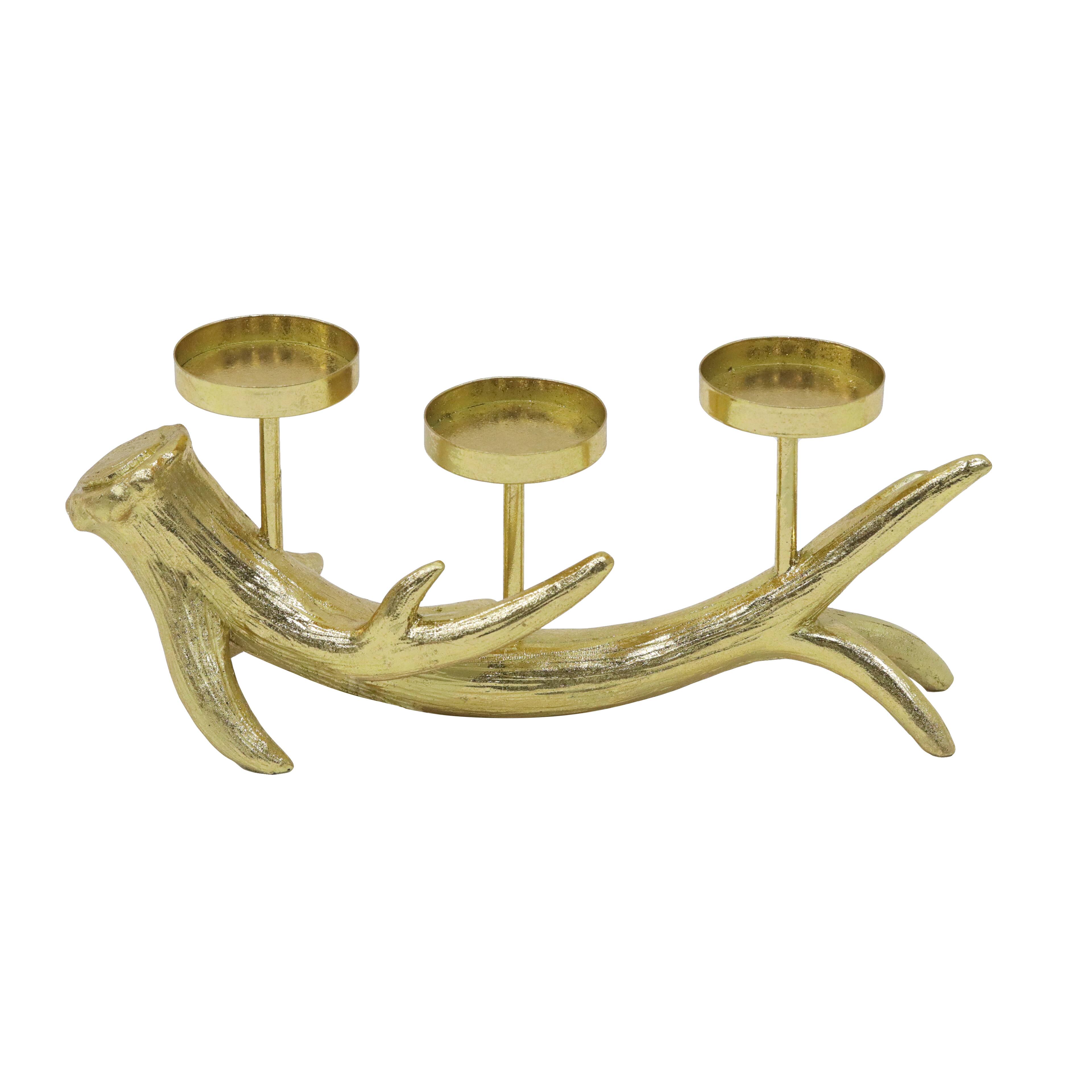 Support porte-bougie dor&#xE9; en forme de bois de 27,9&#xA0;cm d&#x2019;Ashland