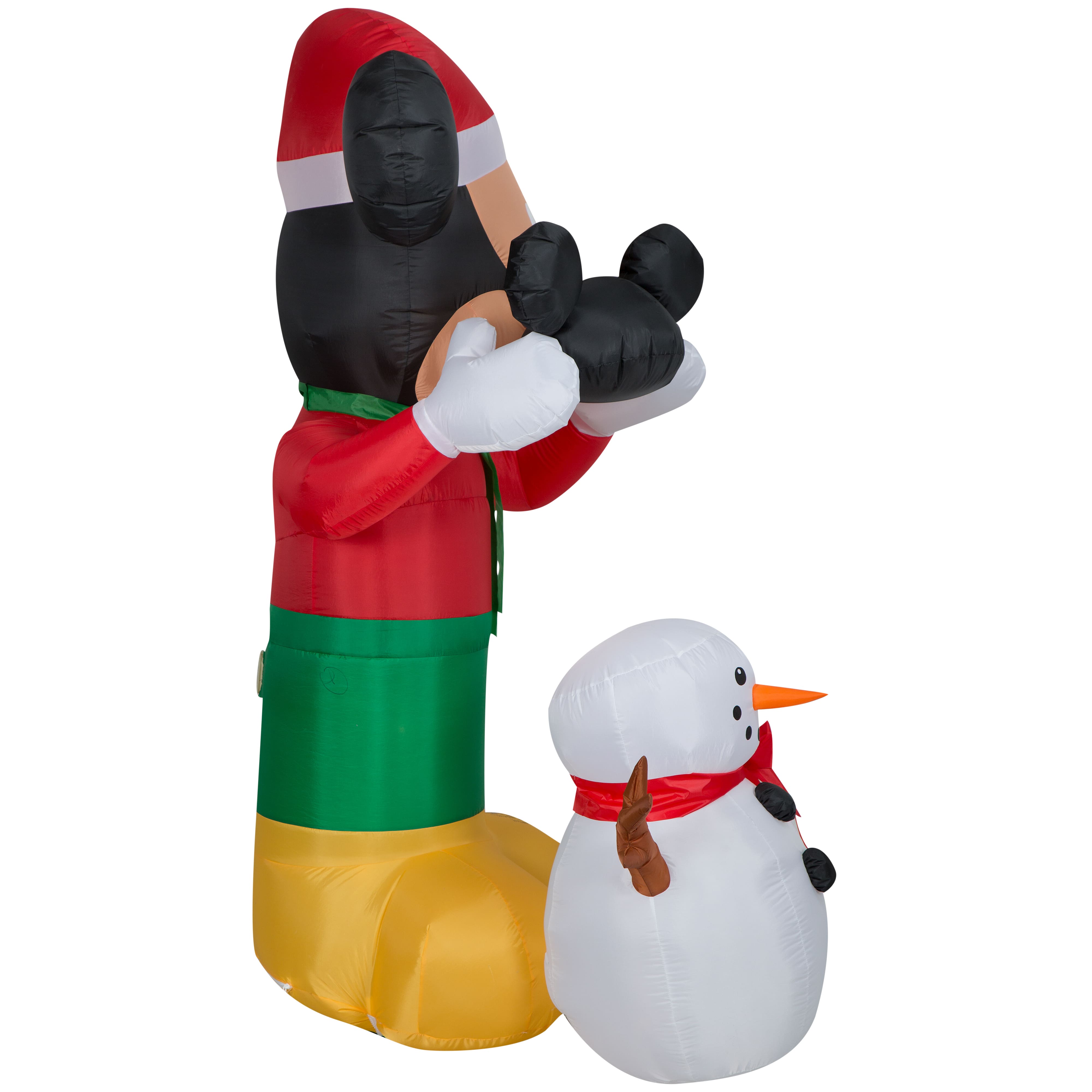 Airblown Disney Animated Mickey Putting Hat On Mickey Snowman | Michaels