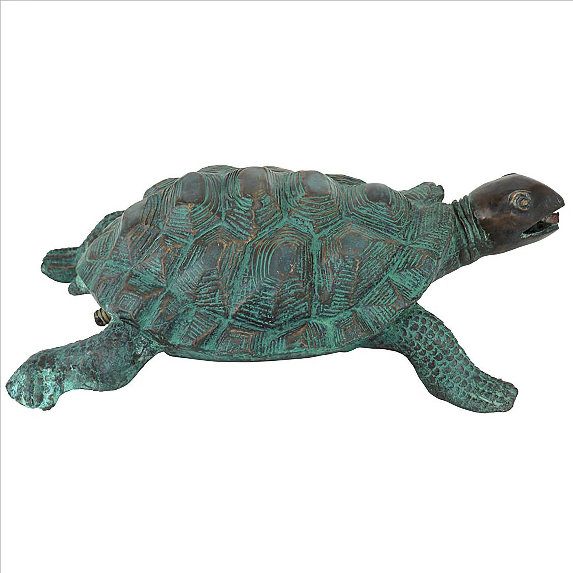 Design Toscano 12" Traipsing Turtle Bronze Garden Statue