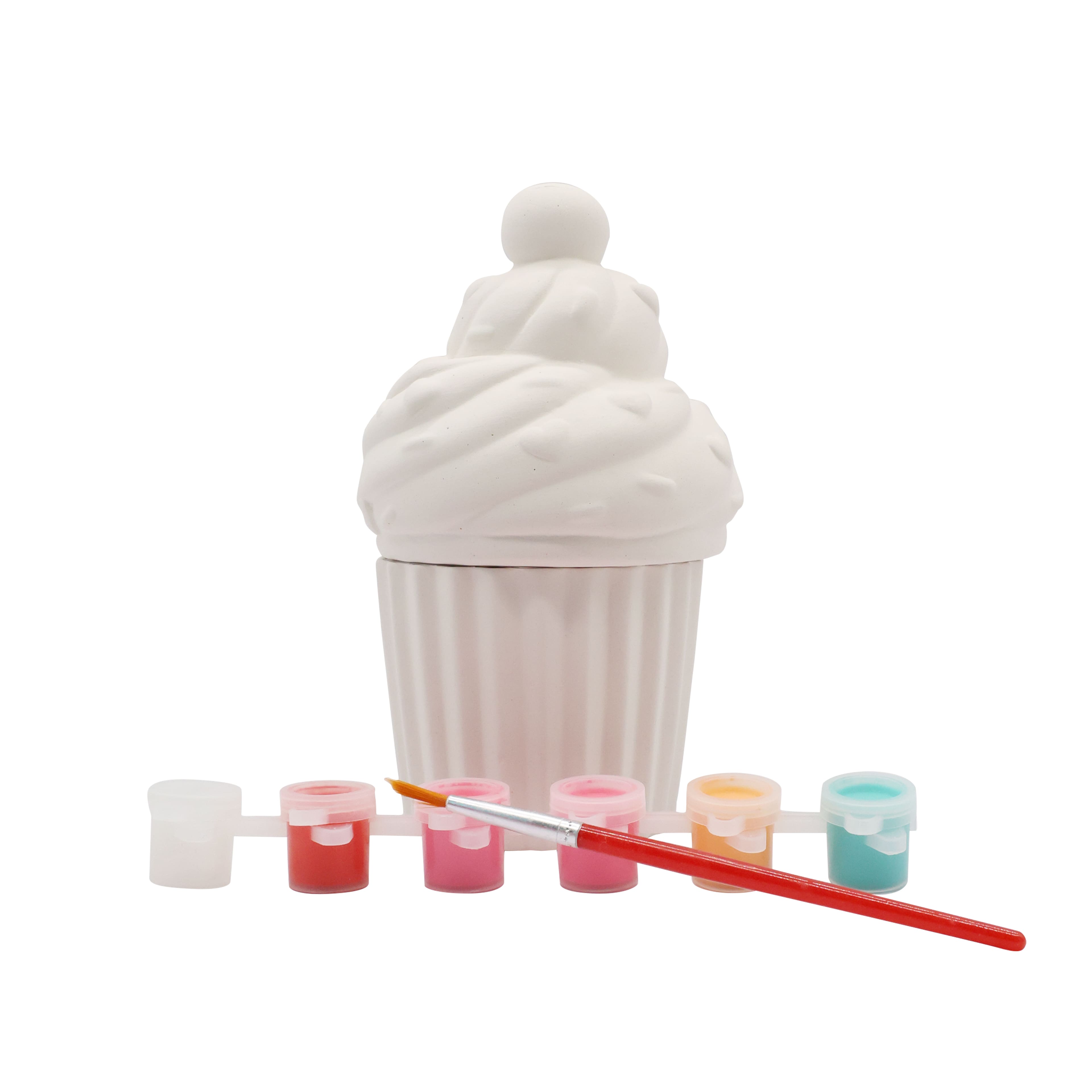 3D Cupcake Canister Ceramic Kit by Creatology&#x2122;