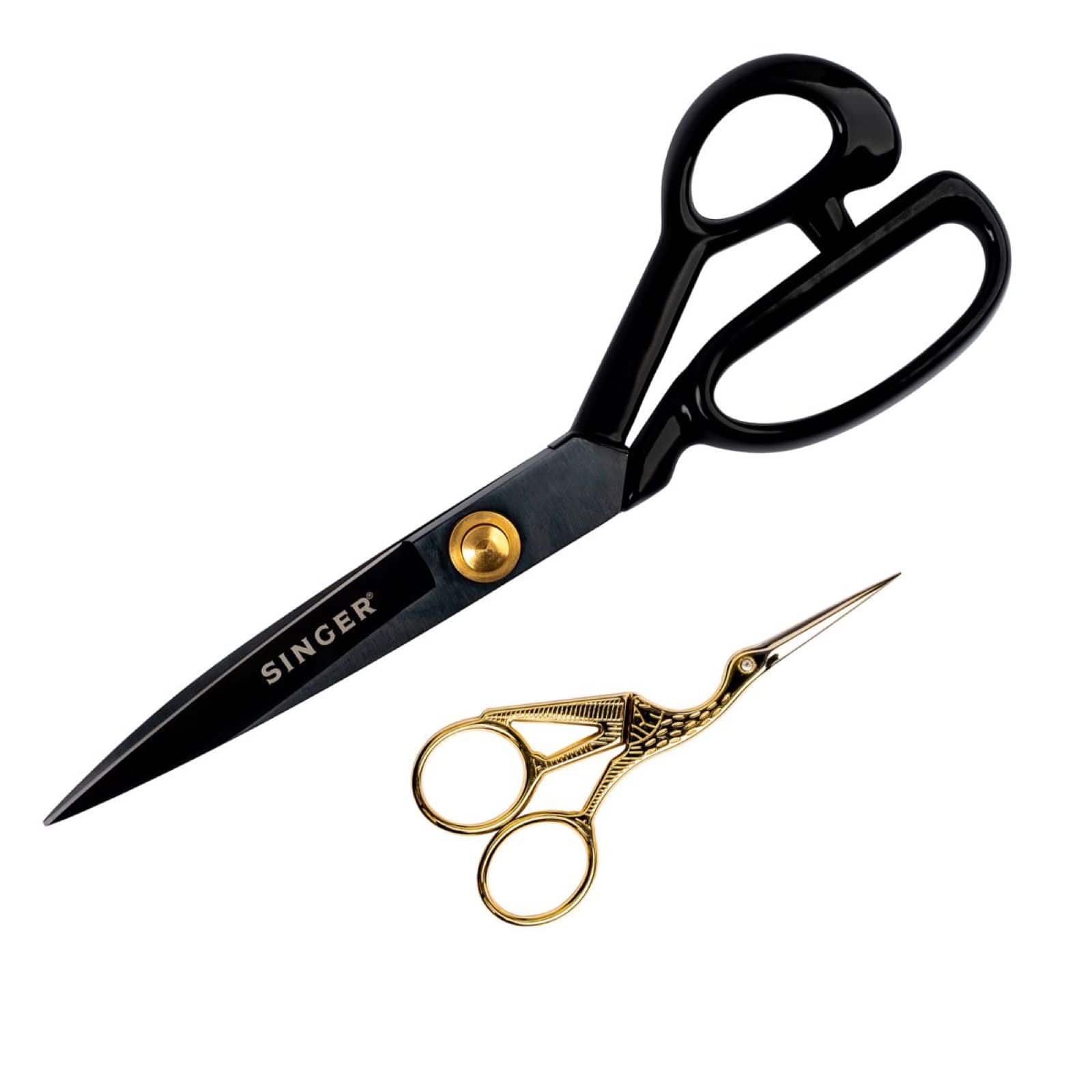 SINGER® 10" ProSeries™ Tailor Scissors & 4" Stork Embroidery Scissors Set