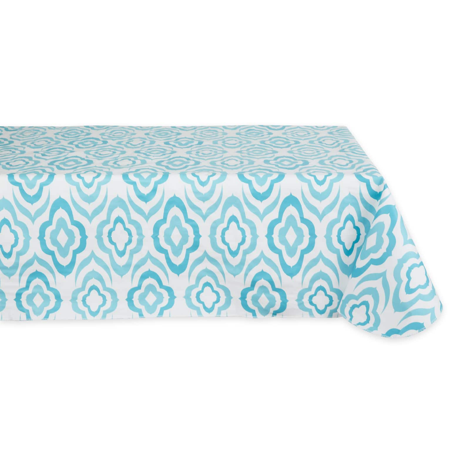 Blue Ikat Vinyl Tablecloth 60&#x22; x 84&#x22;