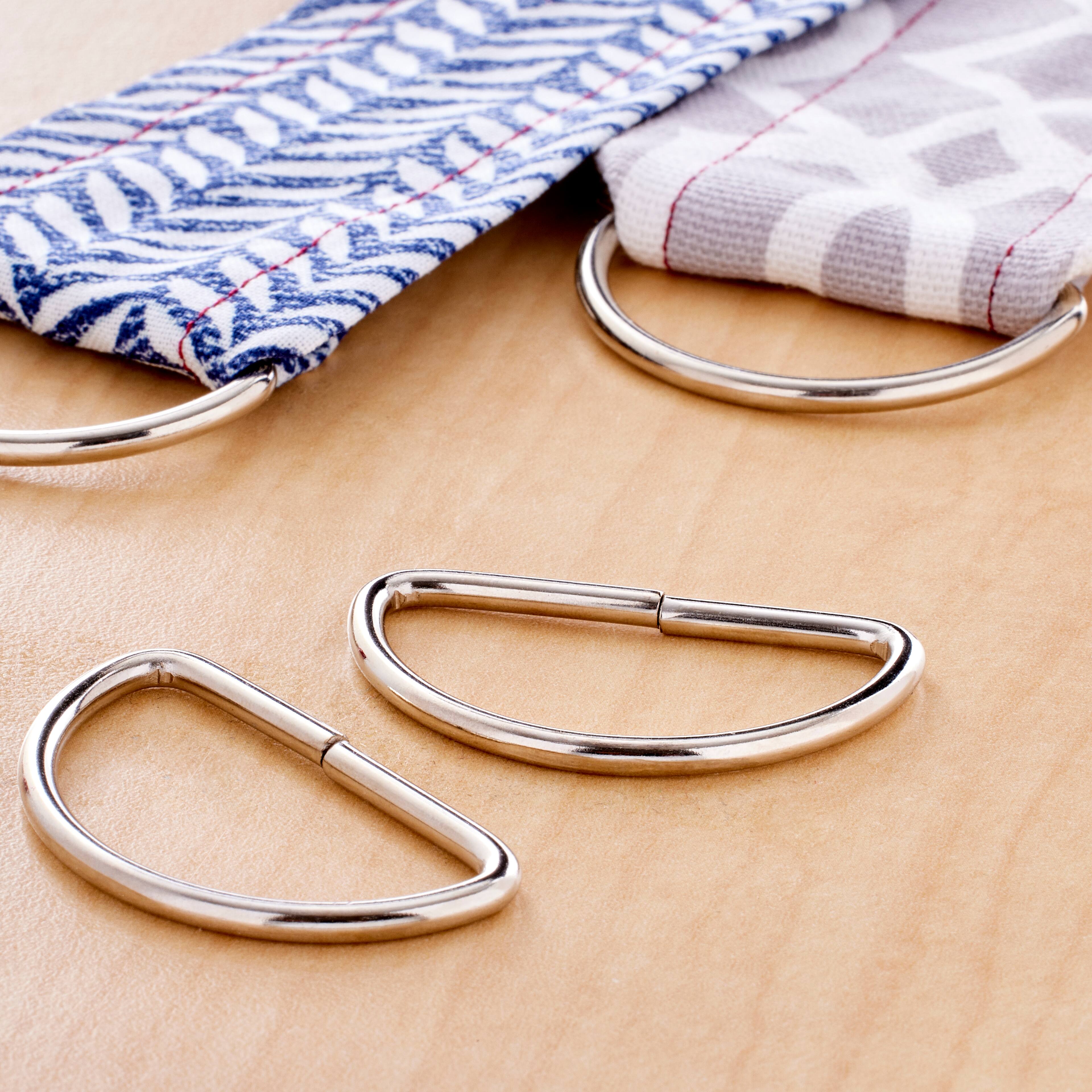 12 Packs: 4 ct. (48 total) 1.5" Metal D-Rings by Loops & Threads™