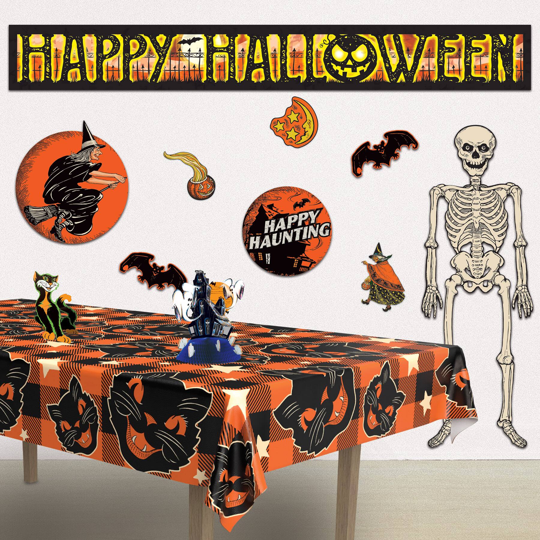 Beistle Metallic Happy Halloween Banners