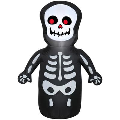 3.5ft. Airblown® Inflatable Halloween Happy Skeleton | Michaels