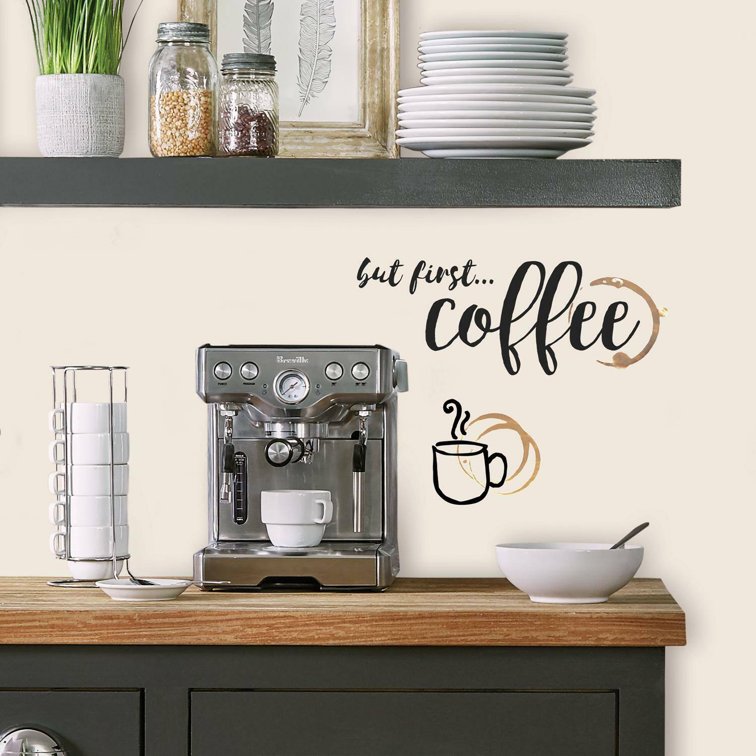 RoomMates But First Coffee Peel & Stick Wall Decals