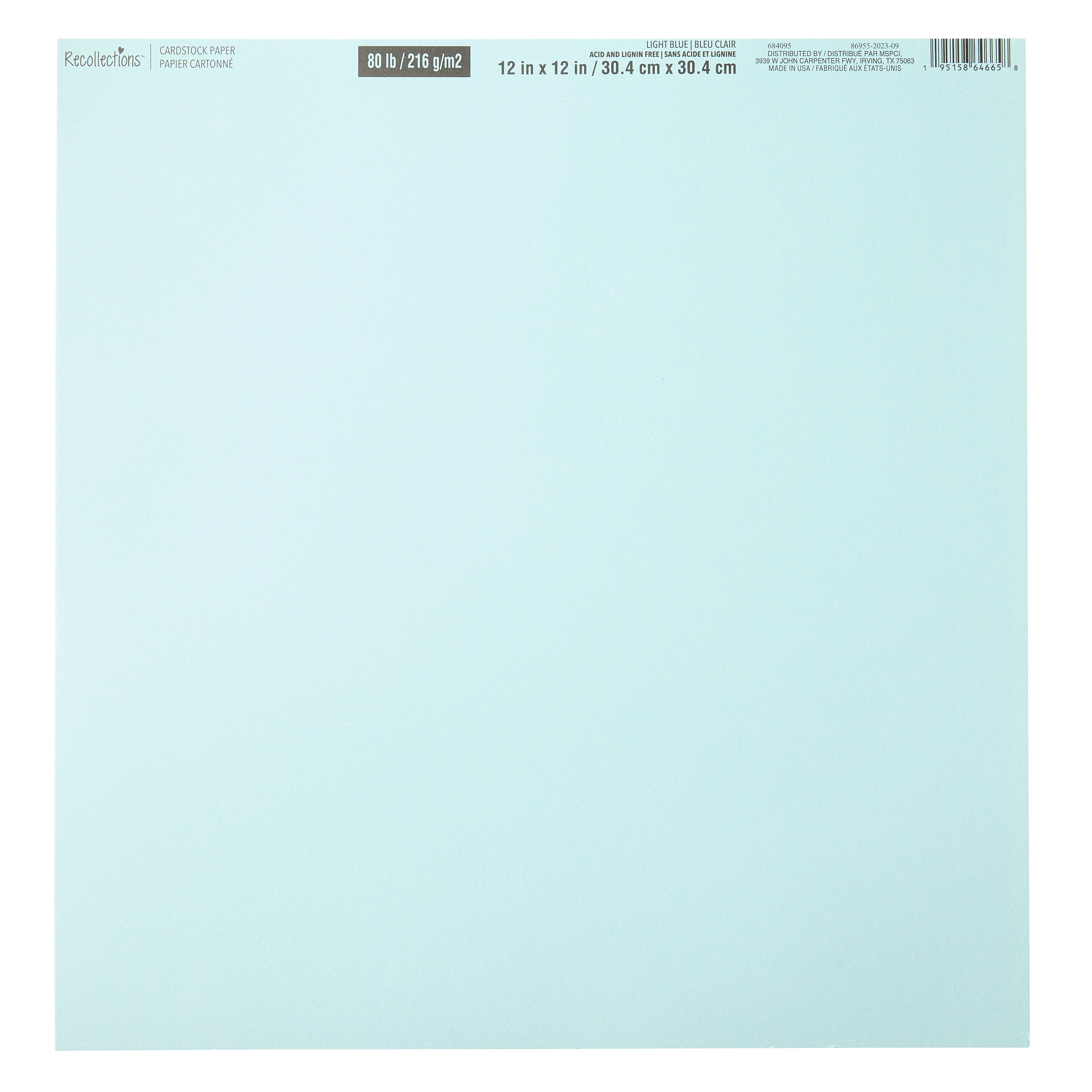 60 Pack: Smooth Solid Cardstock Paper by Recollections™, 12" x 12"