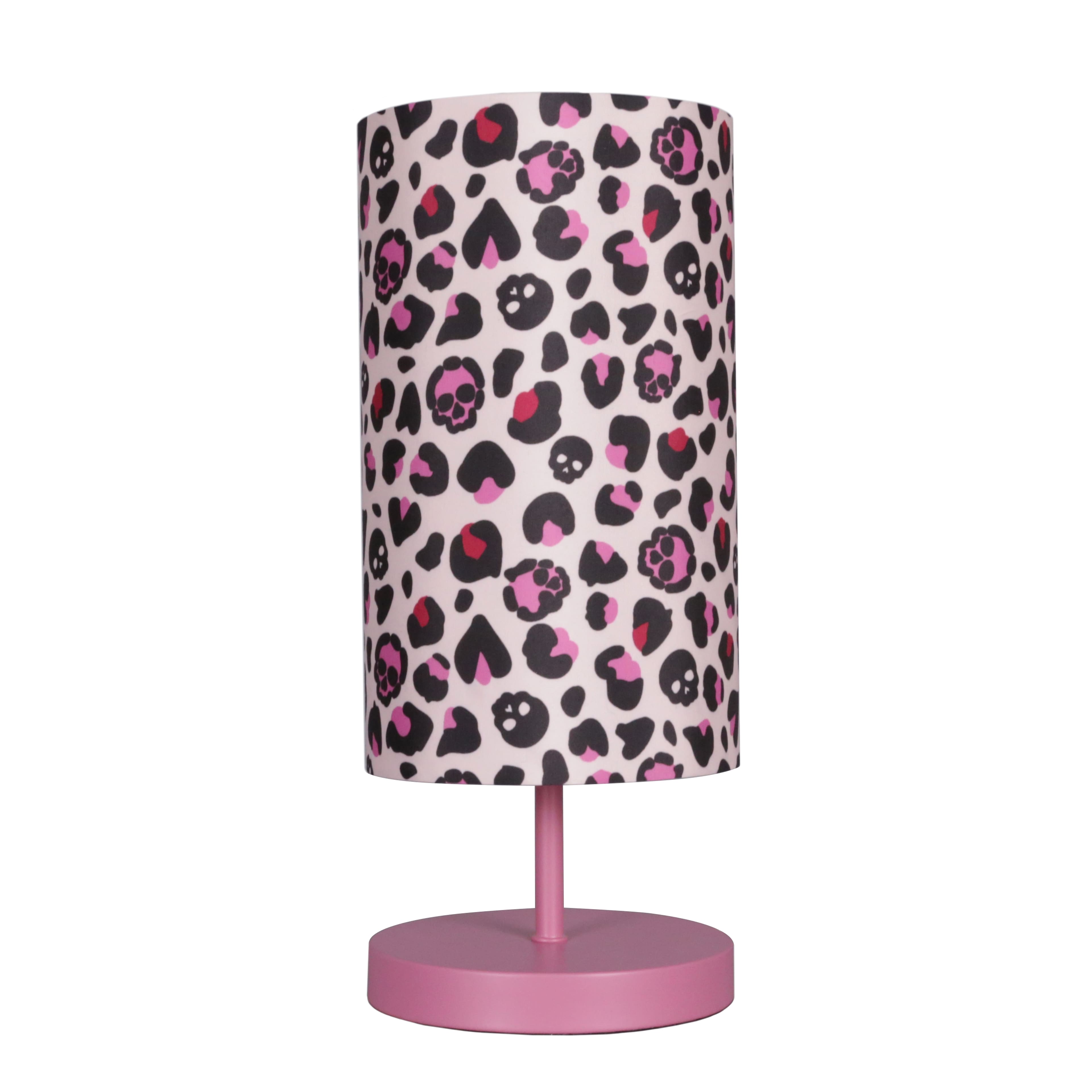 15&#x22; Pink Skull Leopard Print Table Lamp by Ashland&#xAE;