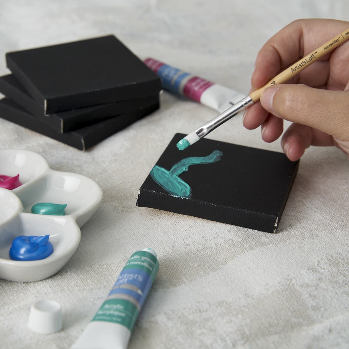 3&#x22; x 3&#x22;&#xA0;Mini Canvas 4ct. by Artist&#x27;s Loft&#x2122; Necessities&#x2122;