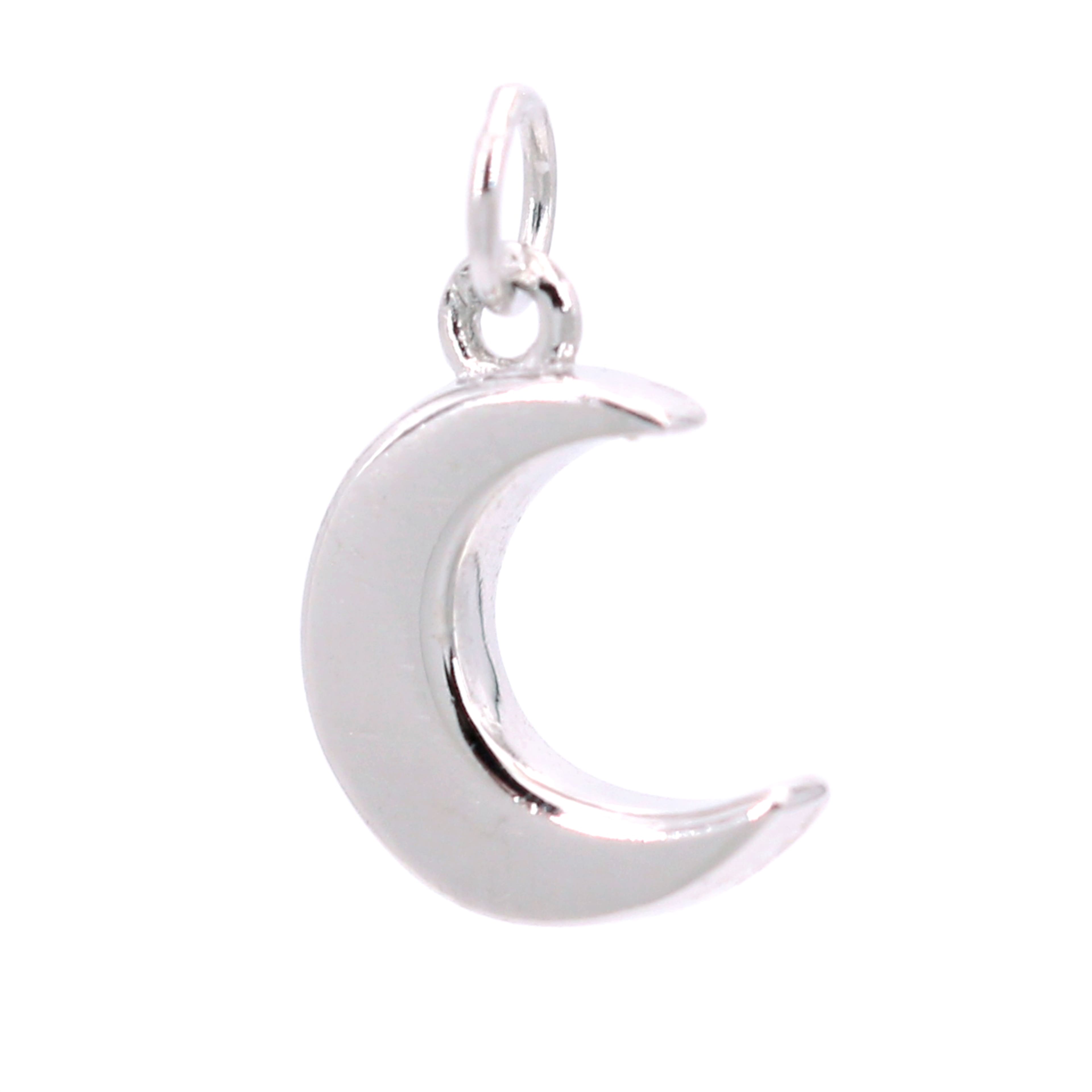 12 Pack: Sterling Silver Moon Icon Charm by Bead Landing™