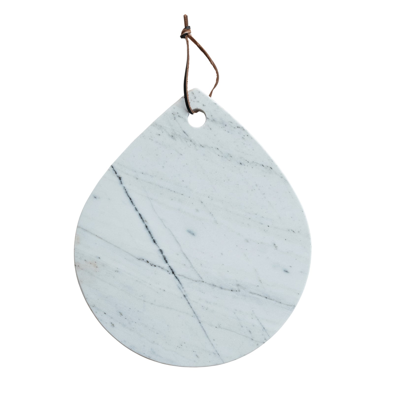 Hello Honey&#xAE; 14&#x22; White M&#xE9;lange Marble Board with Handle