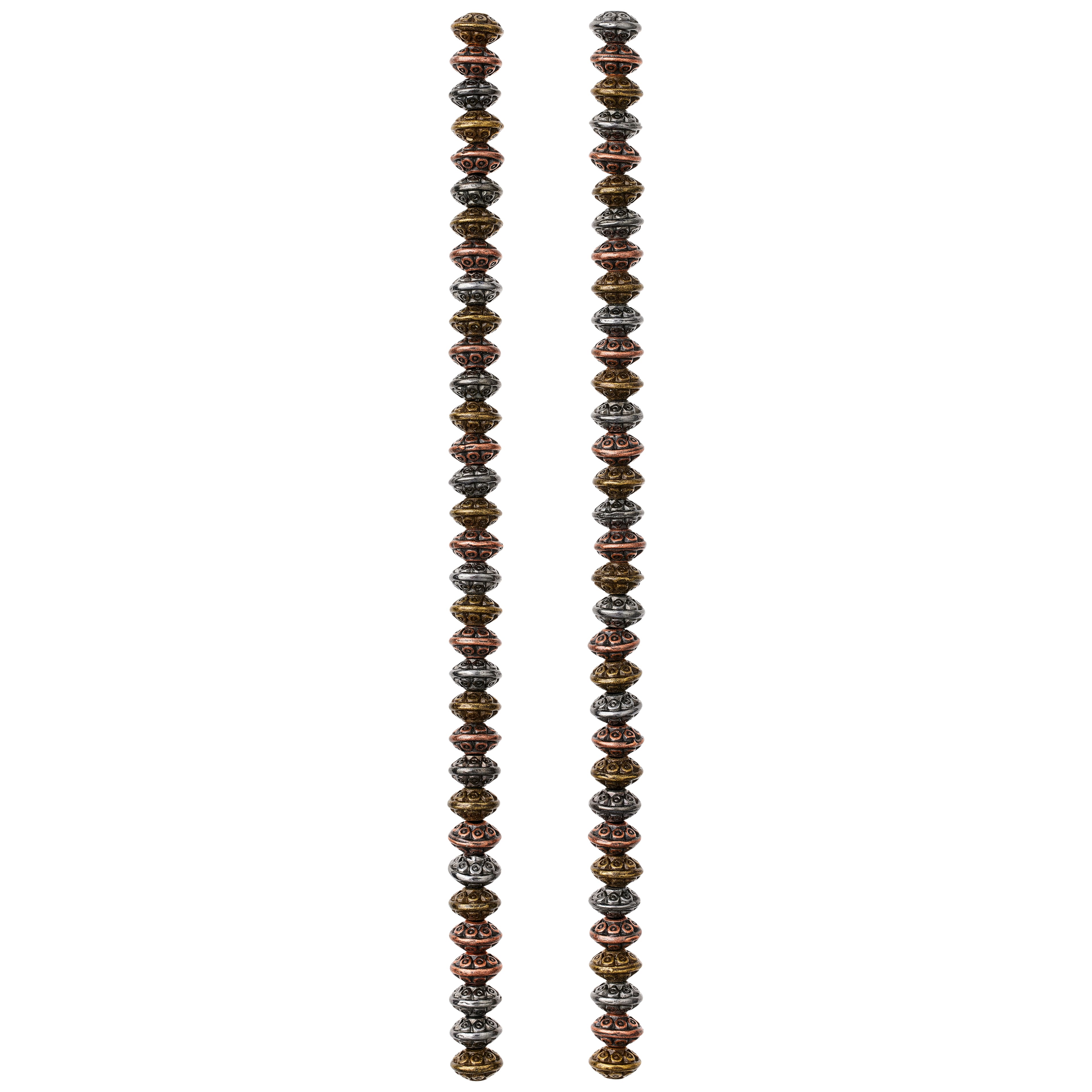 Carved Metal Bicone Beads, 6mm by Bead Landing&#x2122;