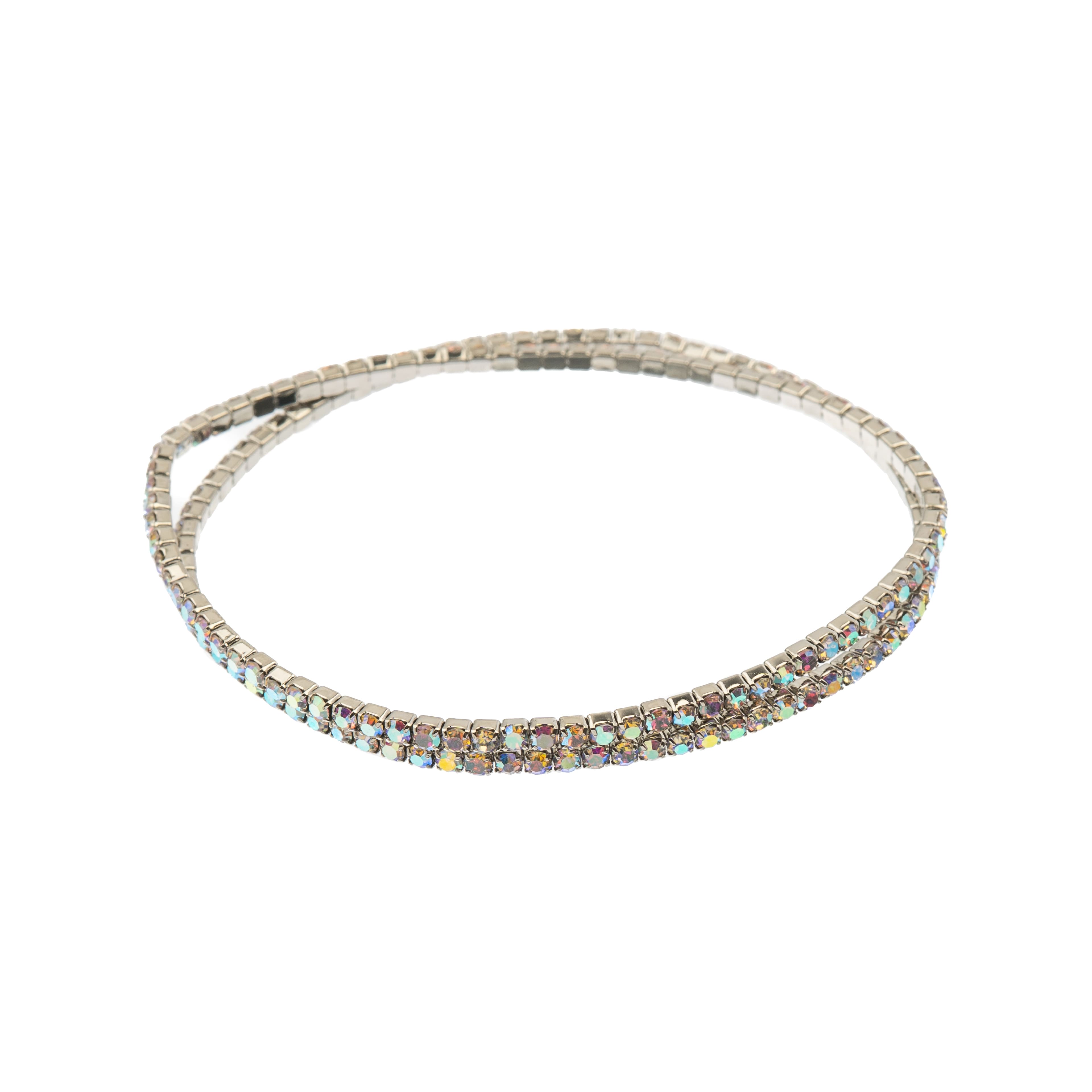 Crystal Lane DIY Silver &#x26; AB Crystal Rhinestones Bracelets, 2ct.