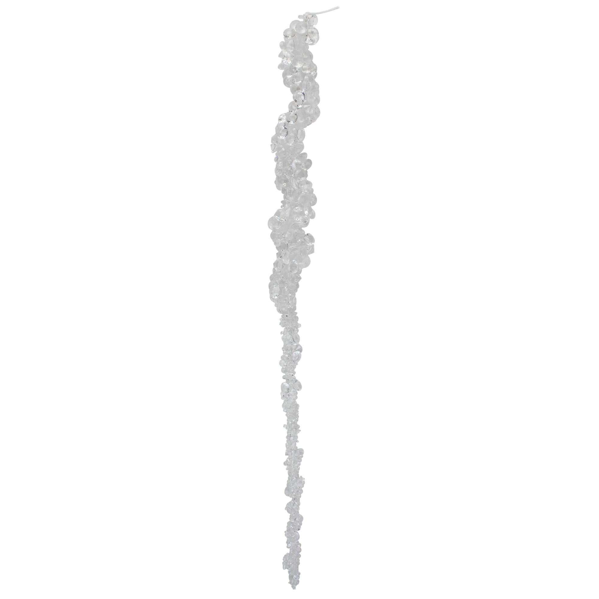18.5" Clear Contemporary Dangling Icicle Ornament