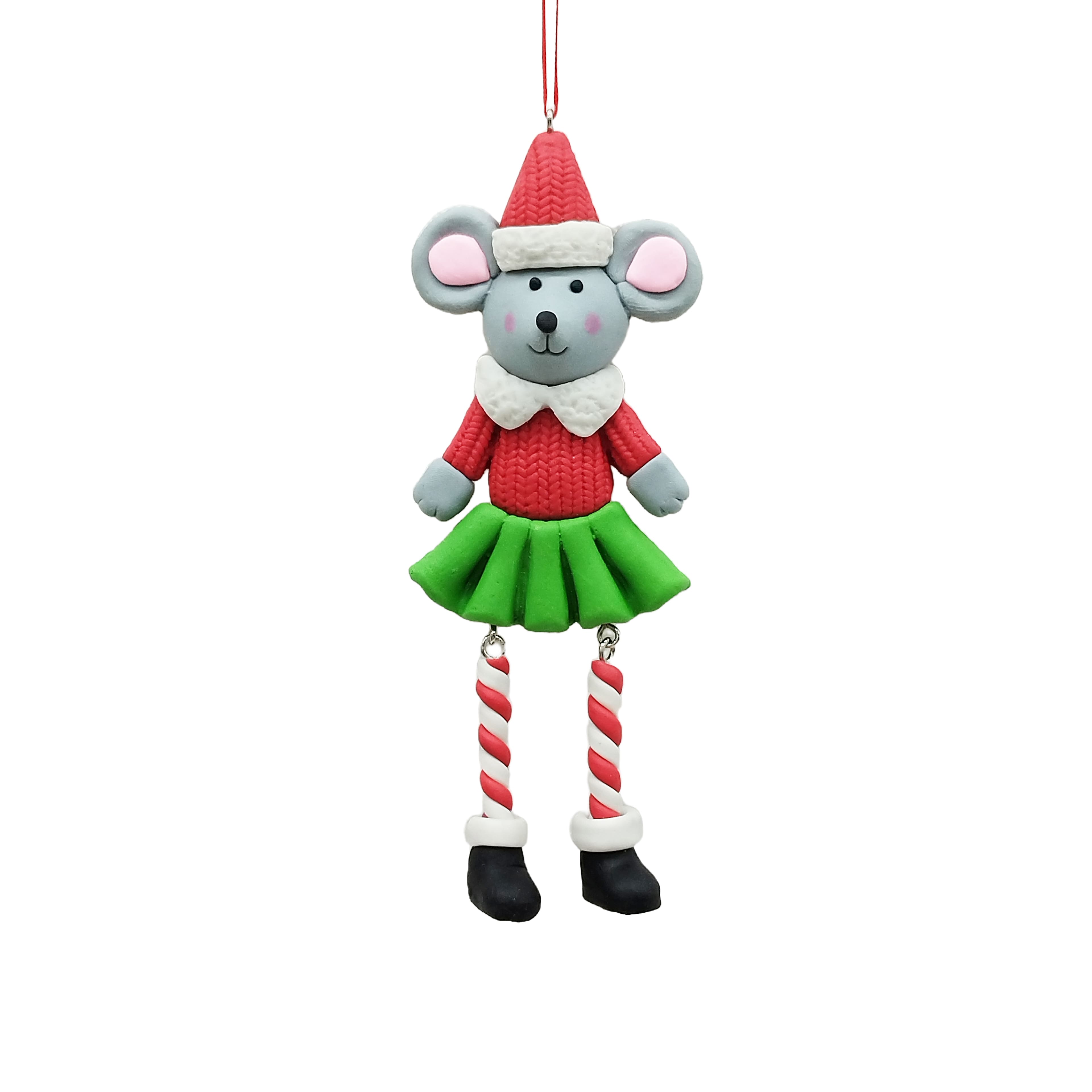 6.25&#x22; Mouse Santa Clay Ornament by Ashland&#xAE;