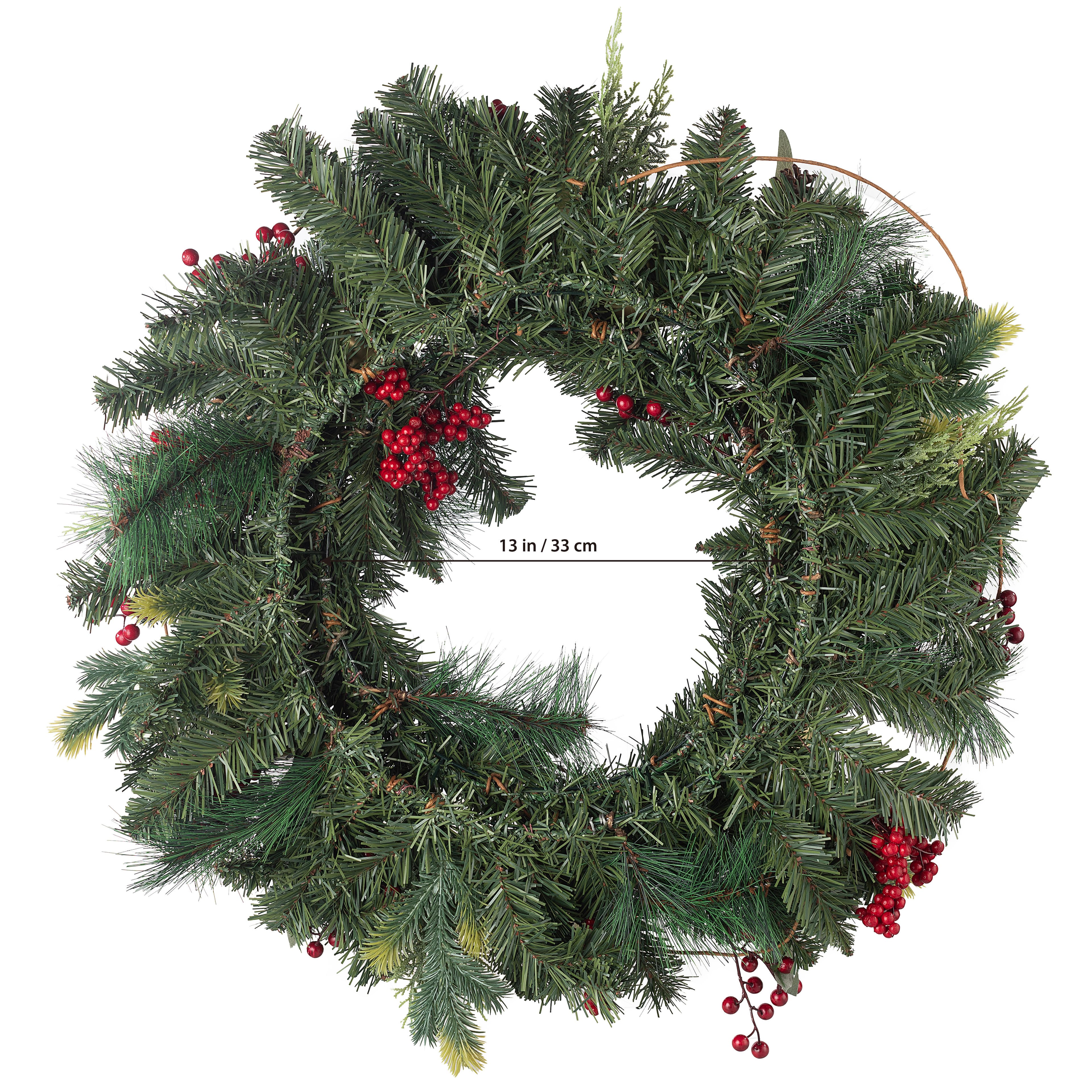 26&#x22; Holiday Bell &#x26; Red Berry Wreath by Ashland&#xAE;