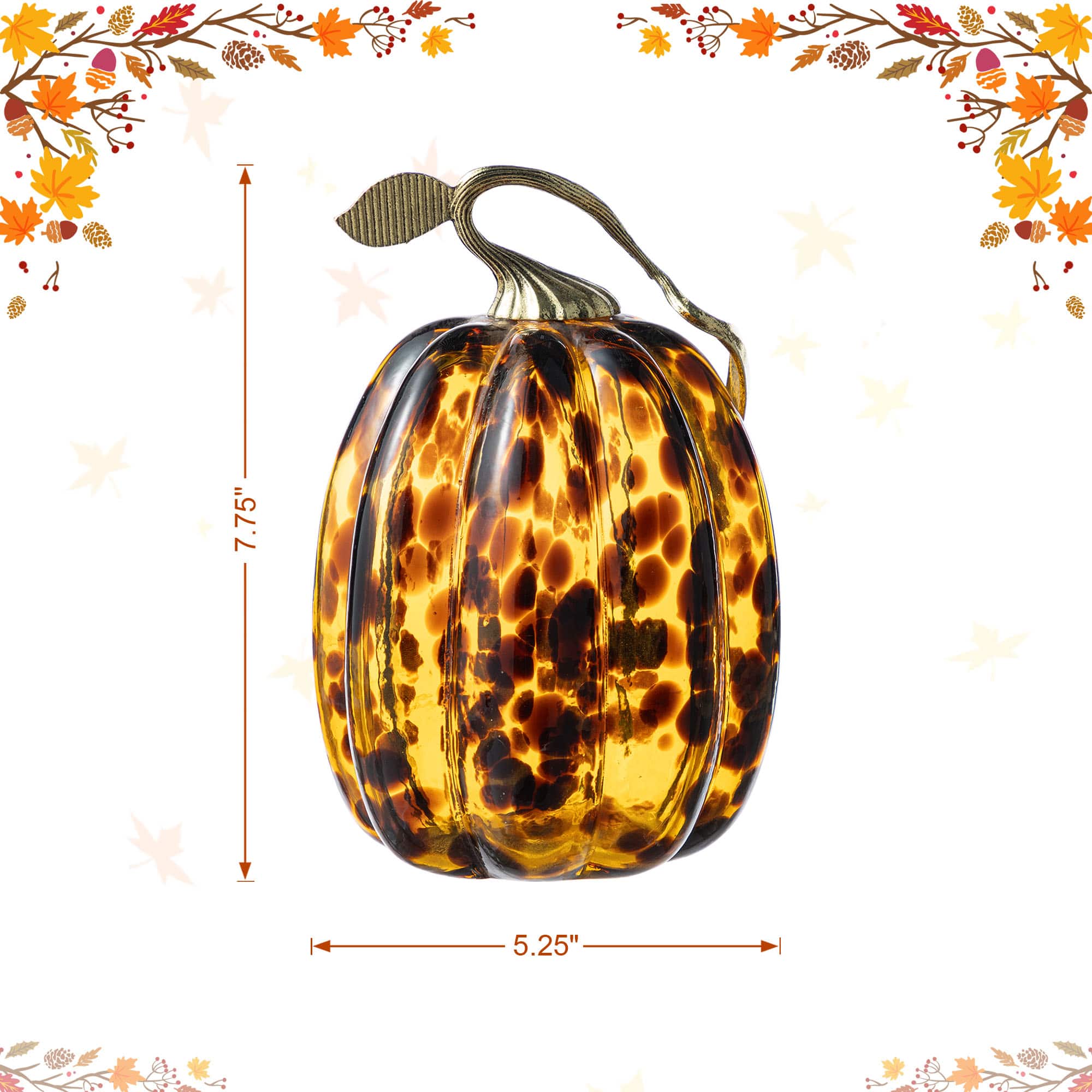 Pumpkinsさん専用 Glitzhome® Multi Striped Glass Pumpkin & Gourd Set | Michaels