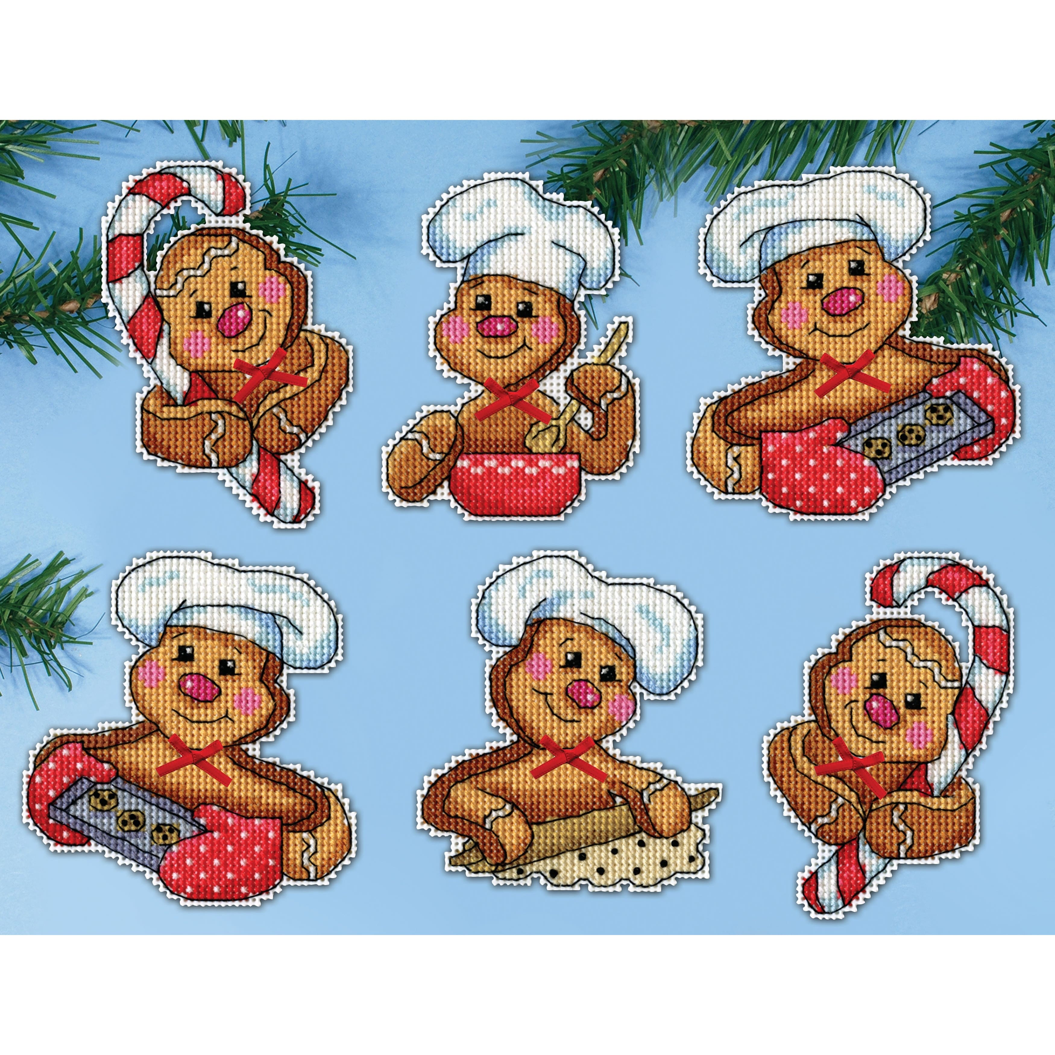 Design Works&#x2122; Gingerbread Plastic Canvas Ornament Kit