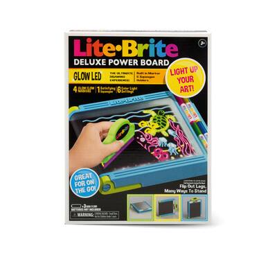 Lite Brite Set of 2 Glow Deluxe Power Board & Accessories 