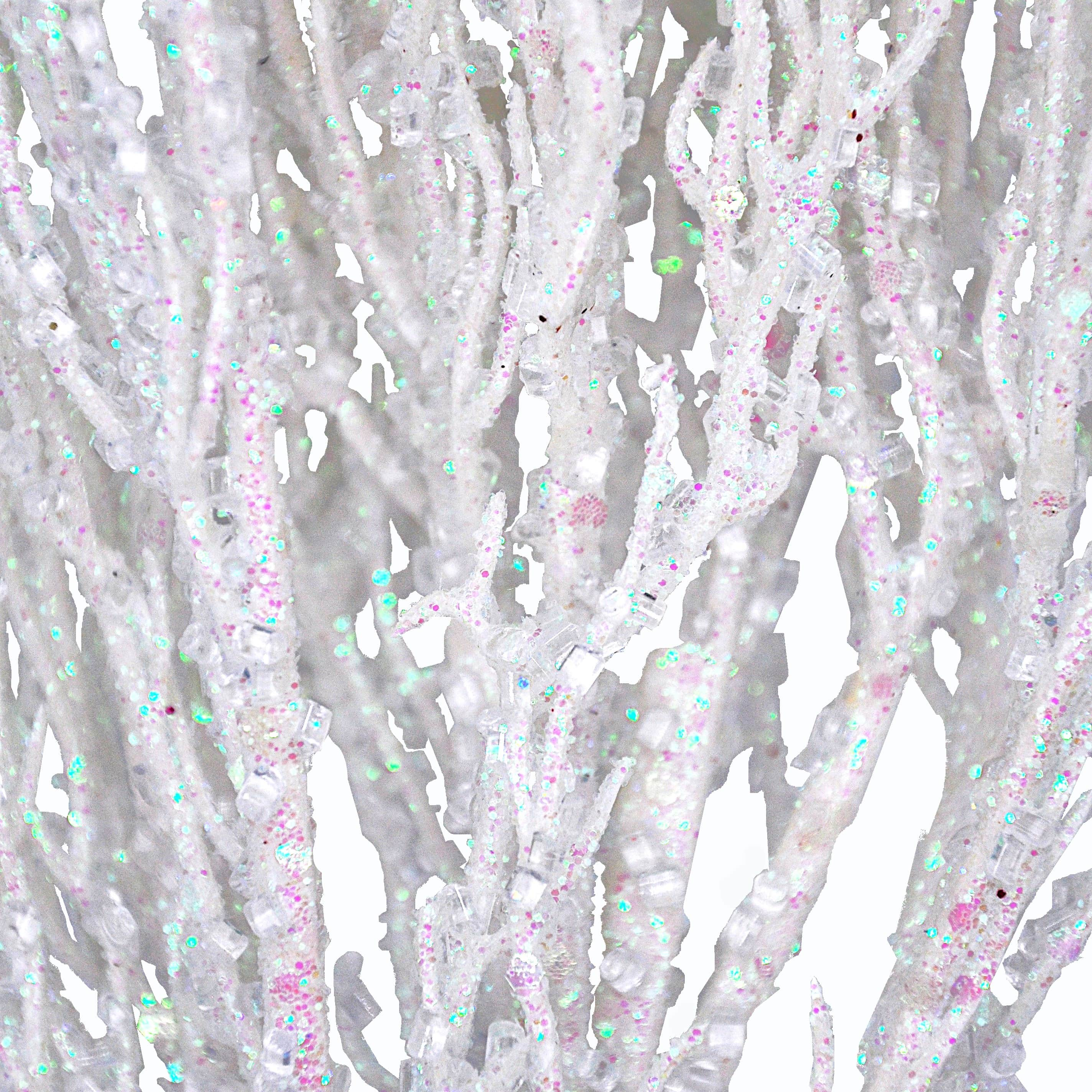 26&#x22; White Glitter Iced Branch Bush by Ashland&#xAE;