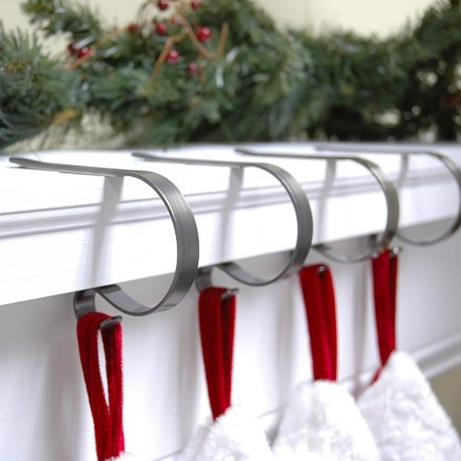 Original MantleClip&#xAE; Pewter Stocking Holders, 4ct.