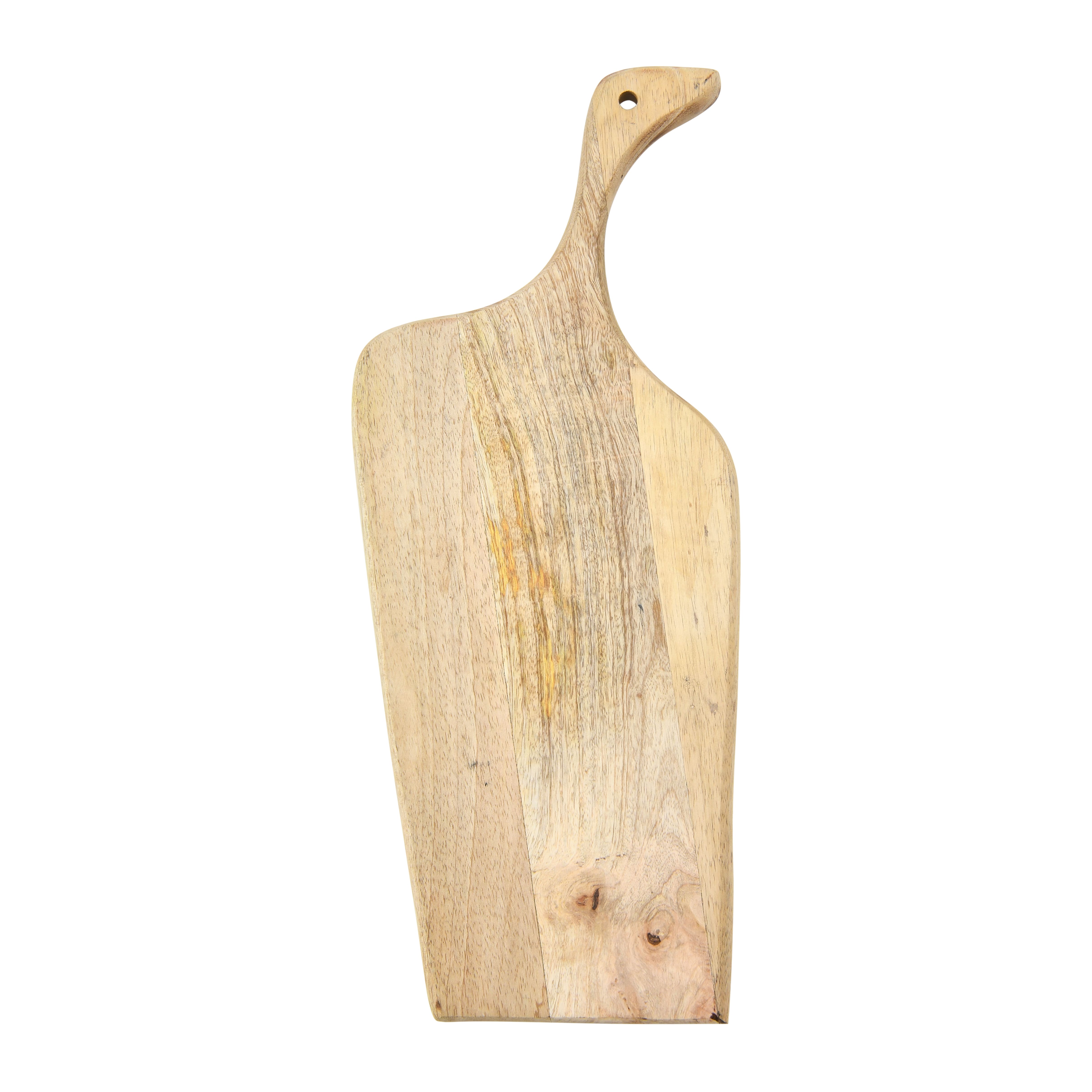 19&#x22; Light Finish Modern Mango Wood Cutting Board with Handle