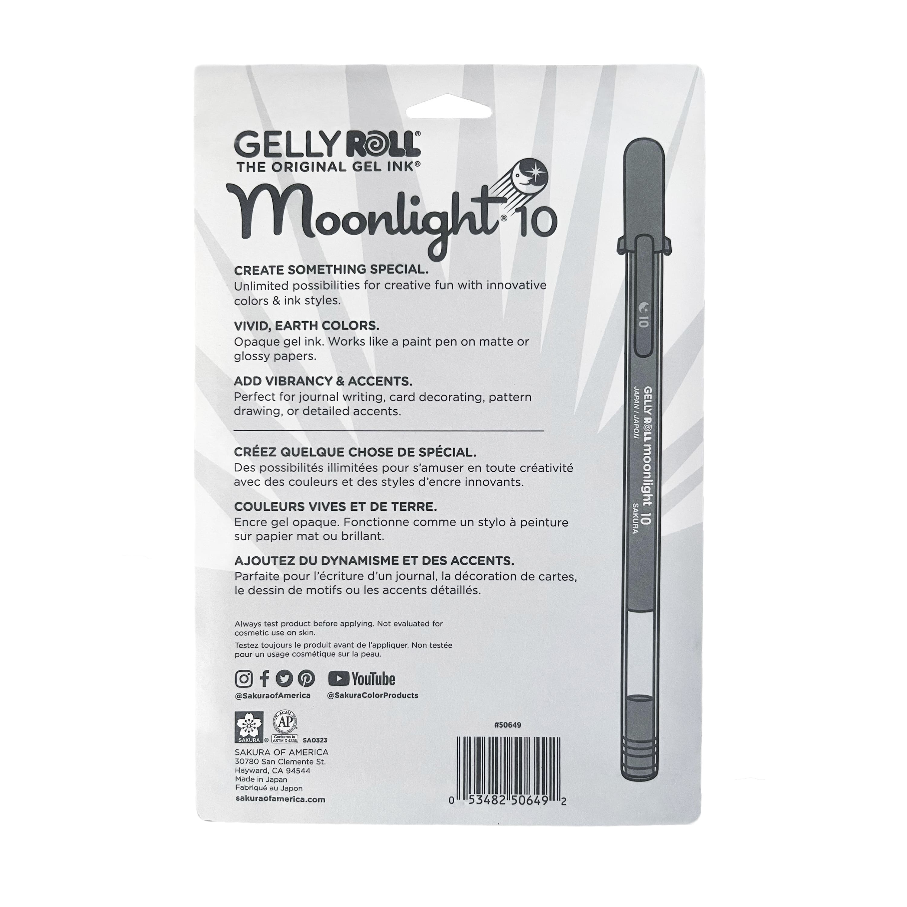 Gelly Roll&#xAE; Moonlight&#xAE; Bold Line 10 Color Twilight/Daylight Gel Pen Set