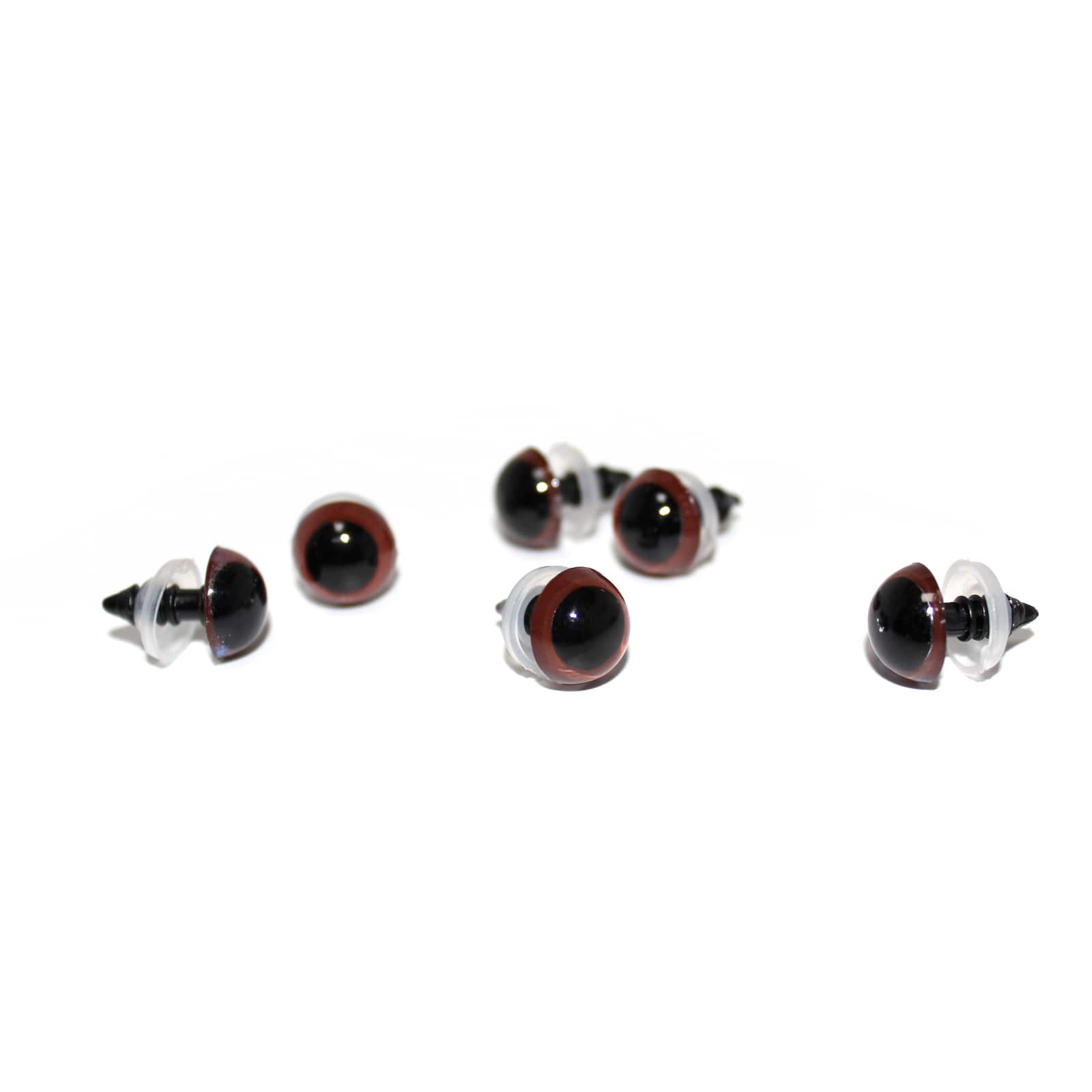 The Craft Factory Pack Of 4 15mm Solid Black Toy Eyes 