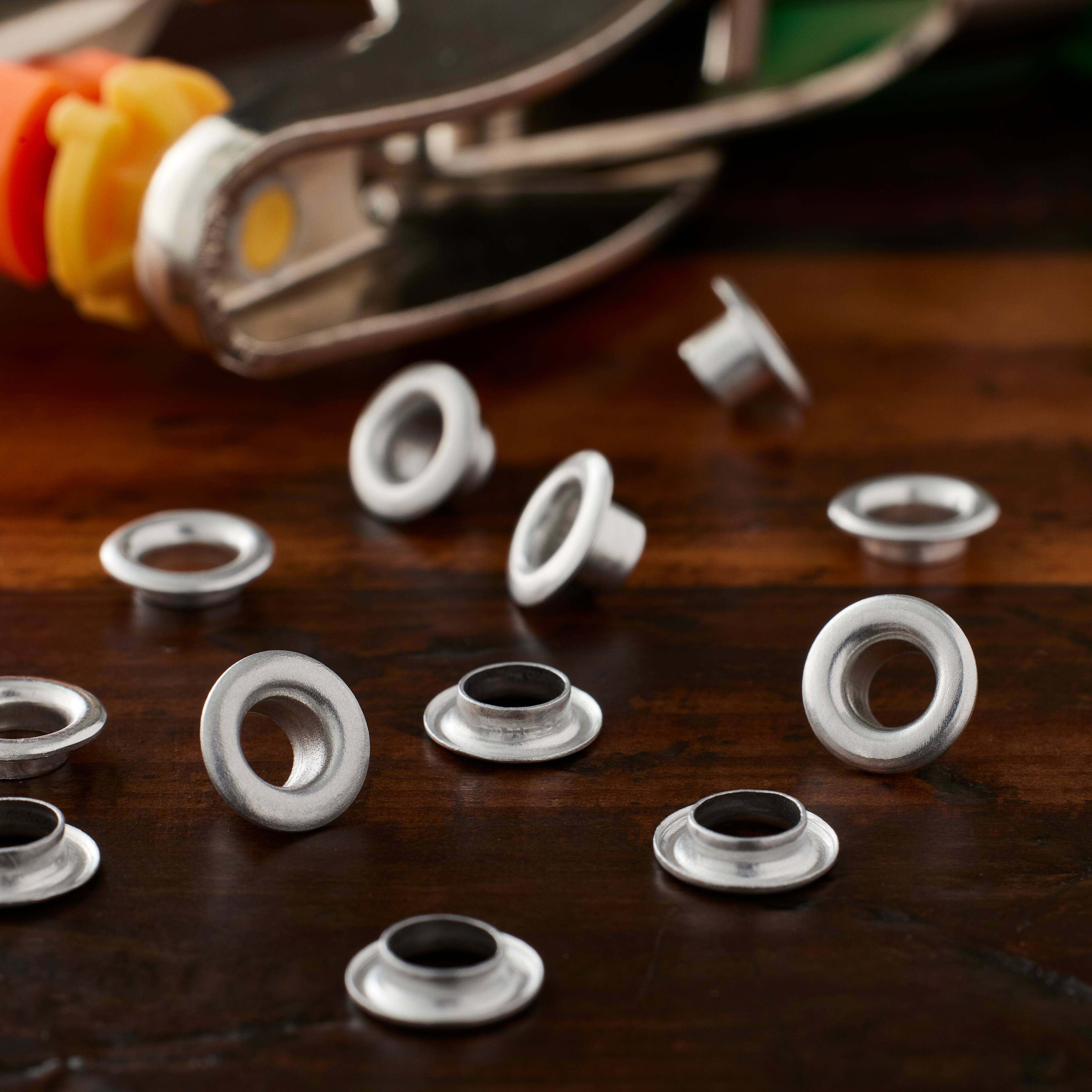 12 Packs: 25 ct. (300 total) 3/16&#x22; Silver Eyelets by Loops &#x26; Threads&#x2122;