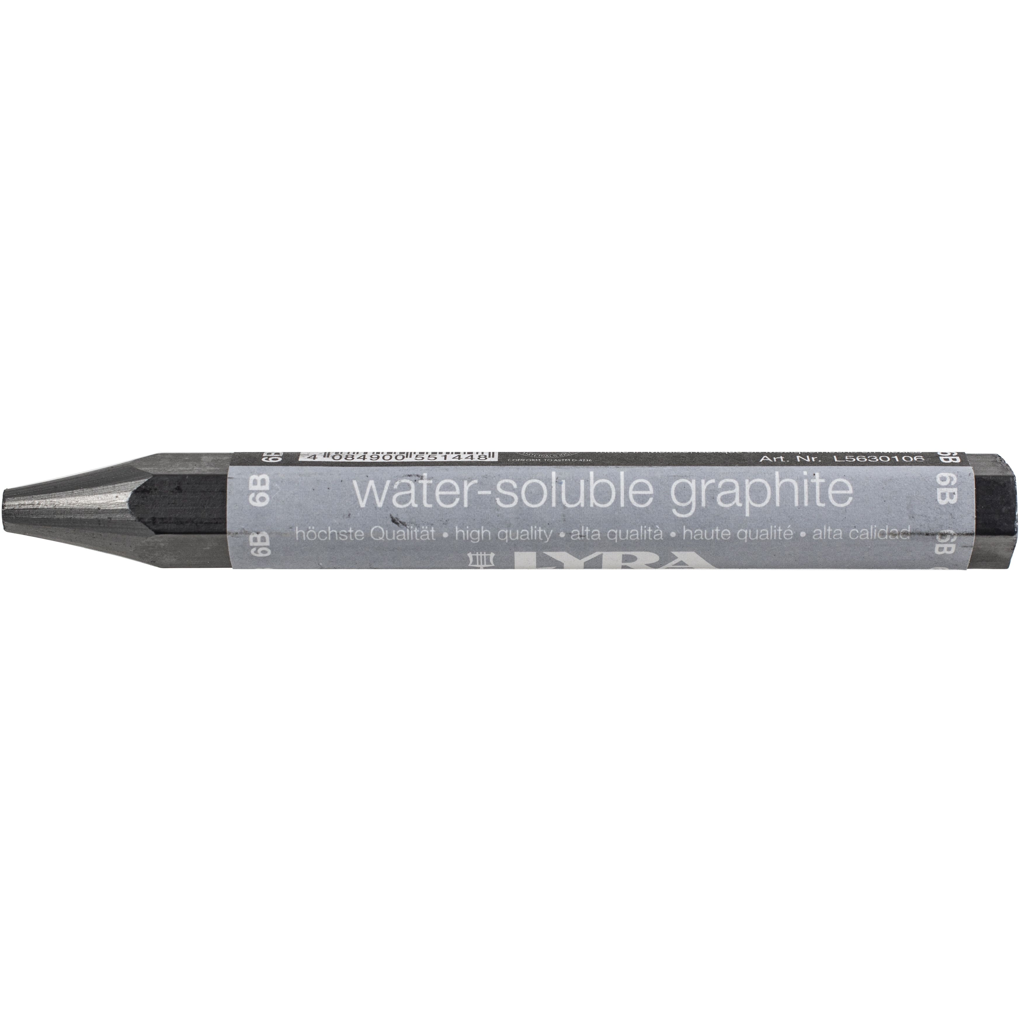 Lyra 6B Graphite Water-Soluble Crayons, 12ct.