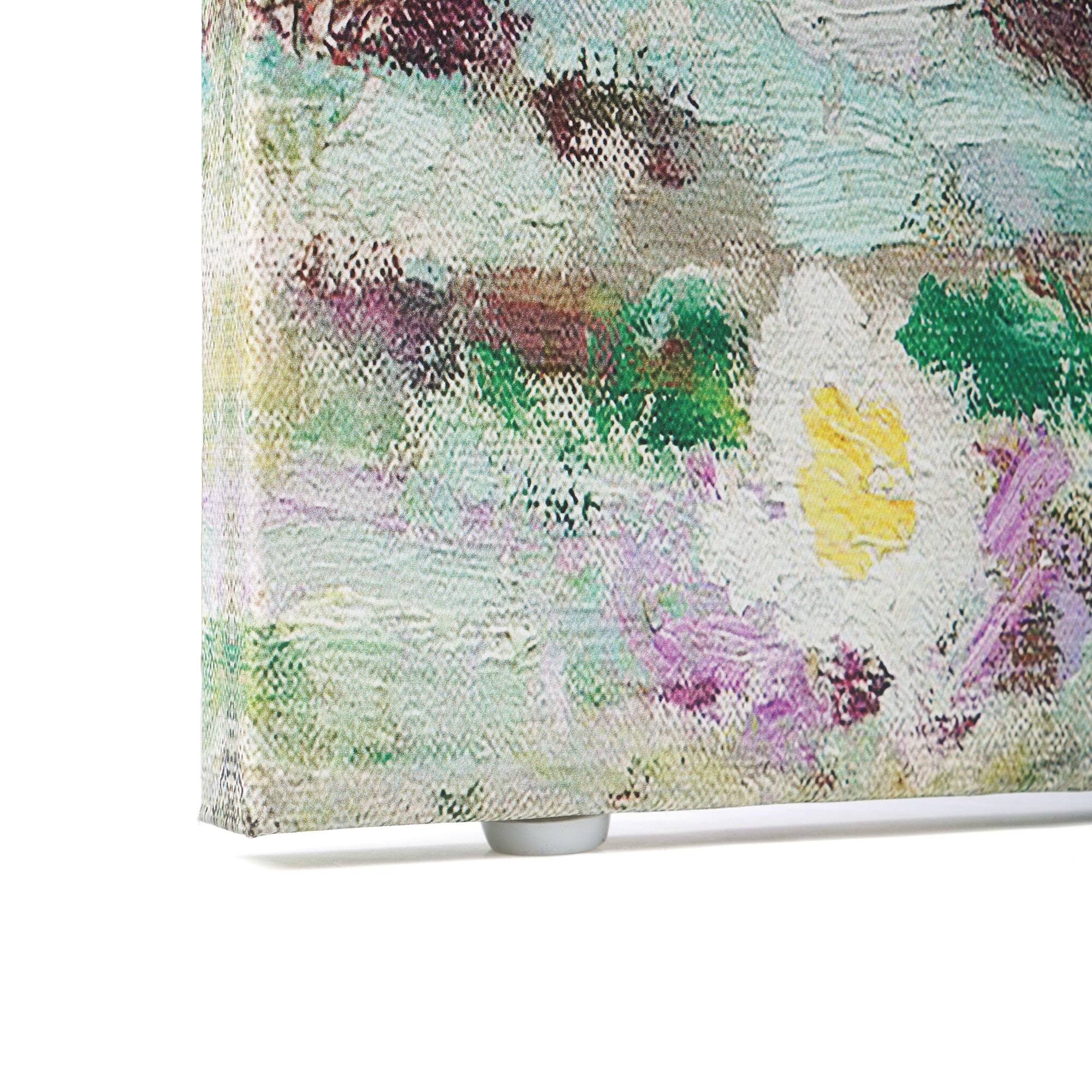 American Art Decor™ 6ft. Double-Sided 4-Panel Monet Water Lilies and Japanese Footbridge Canvas Privacy Screen