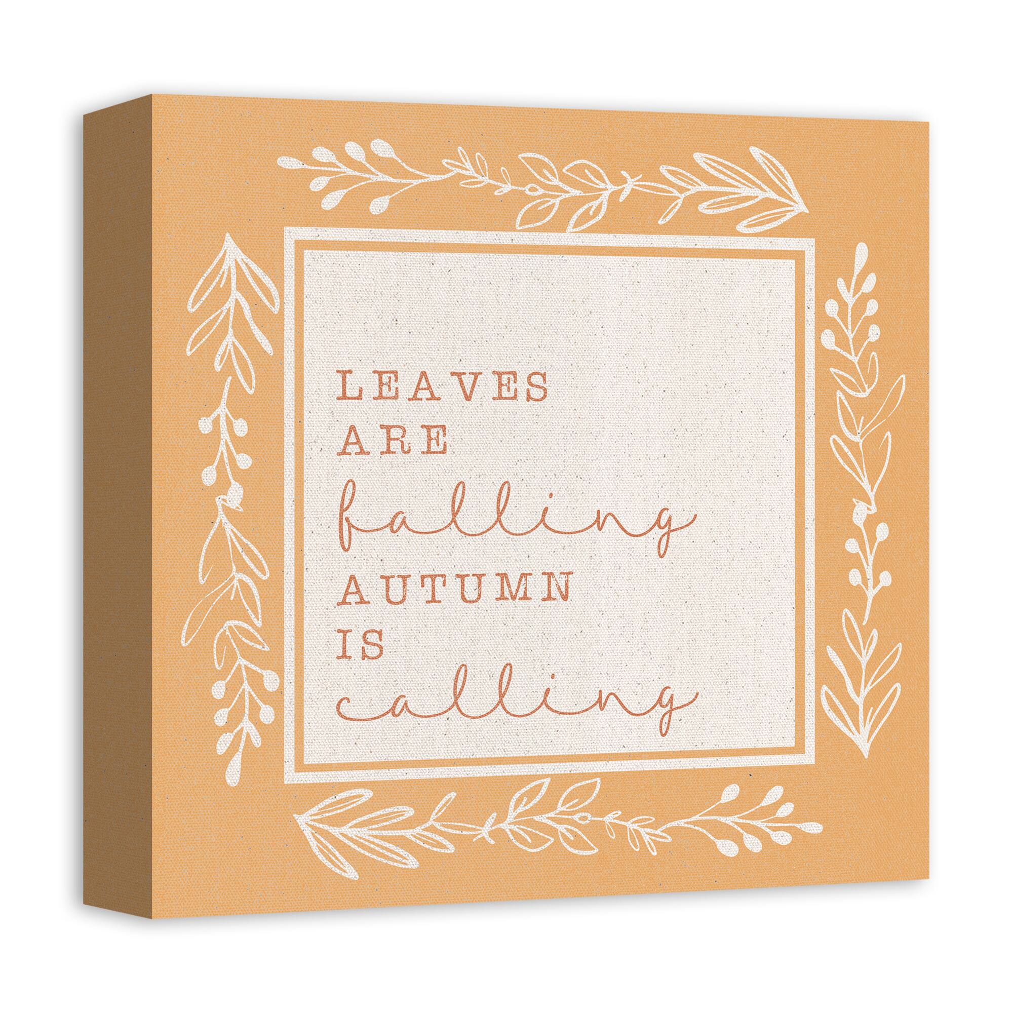 Leaves Are Falling Canvas Wall Art