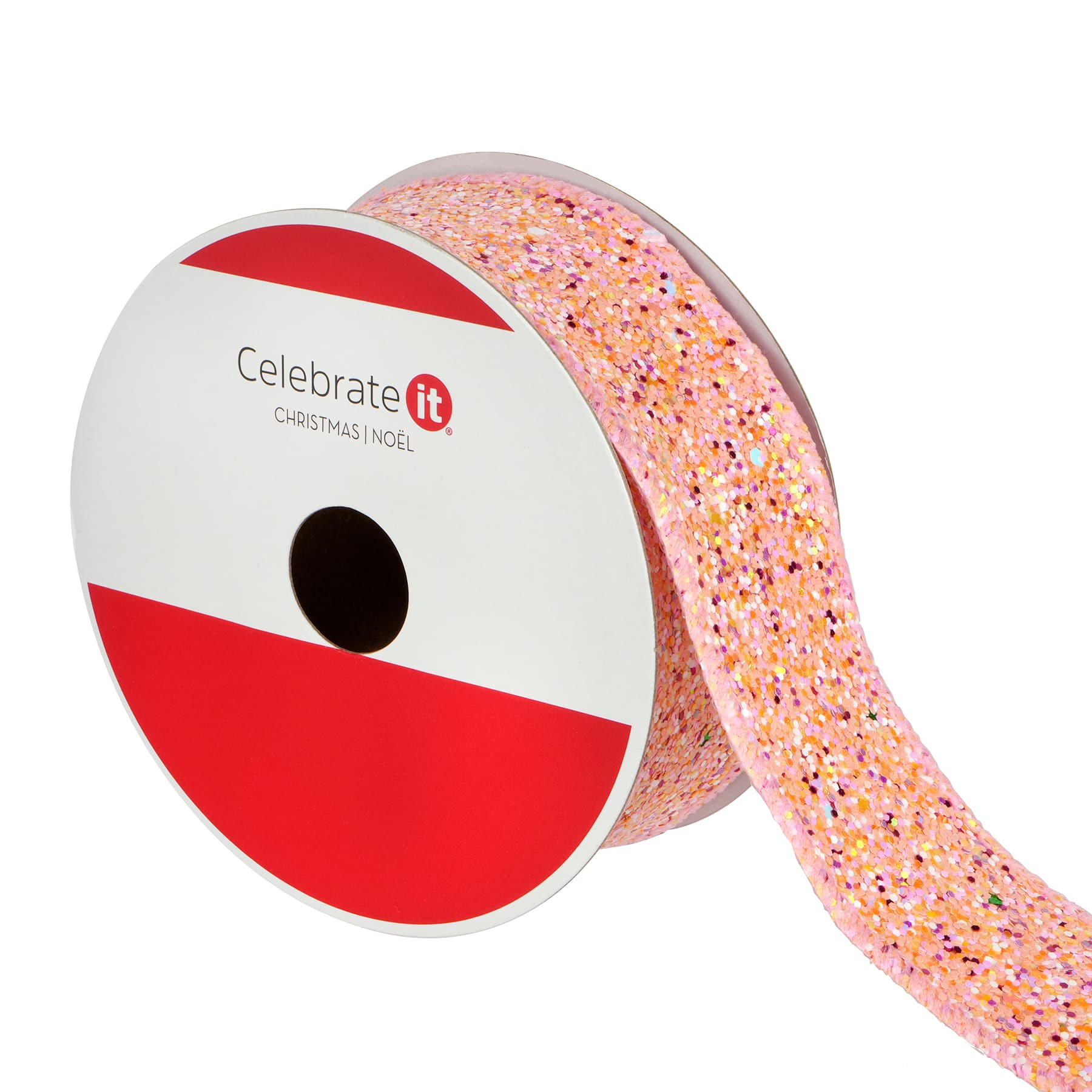 1.5&#x22; x 12ft. Pink Mix Wired Glitter Ribbon by Celebrate It&#xAE;