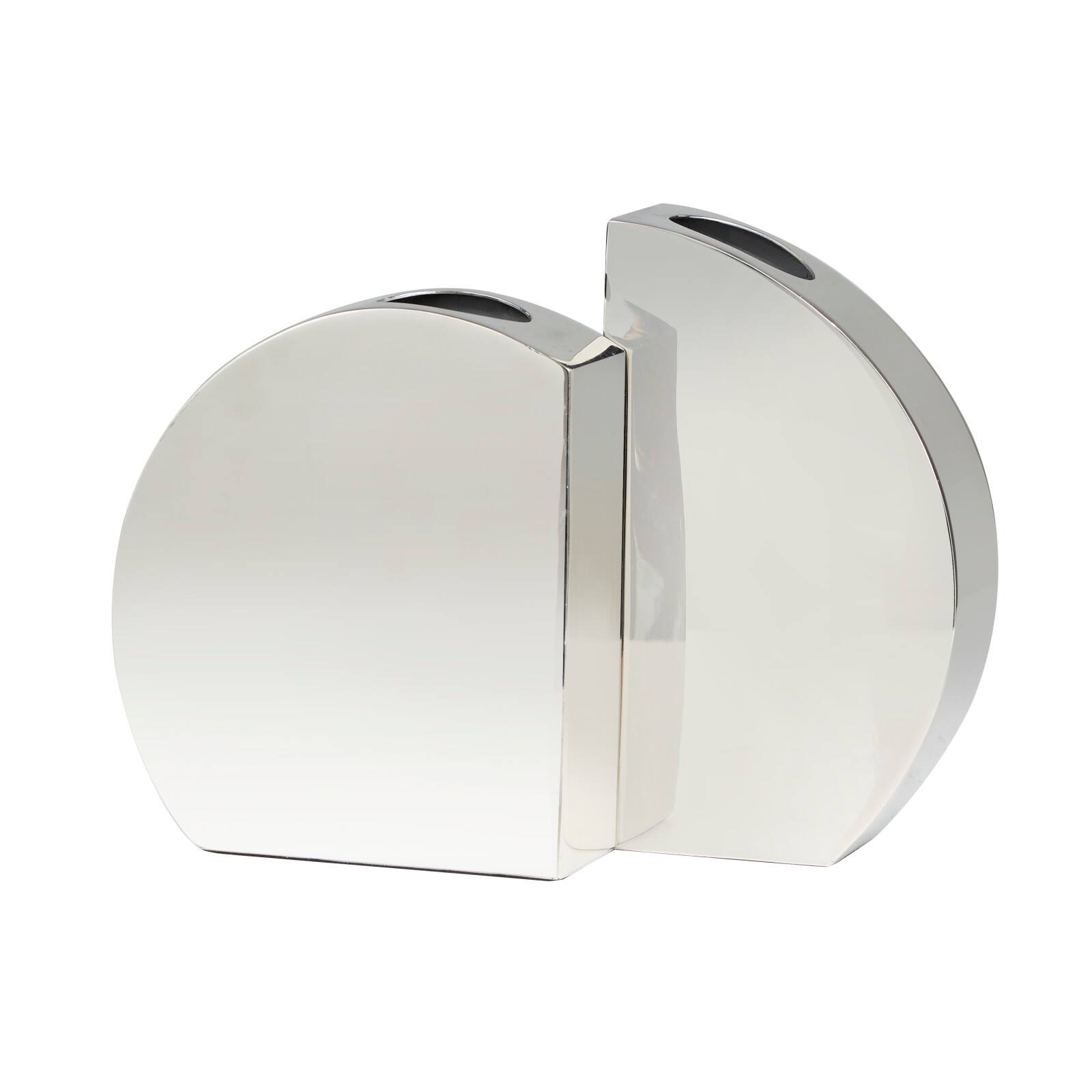 Silver Mirror Finish Stainless Steel Vase Set