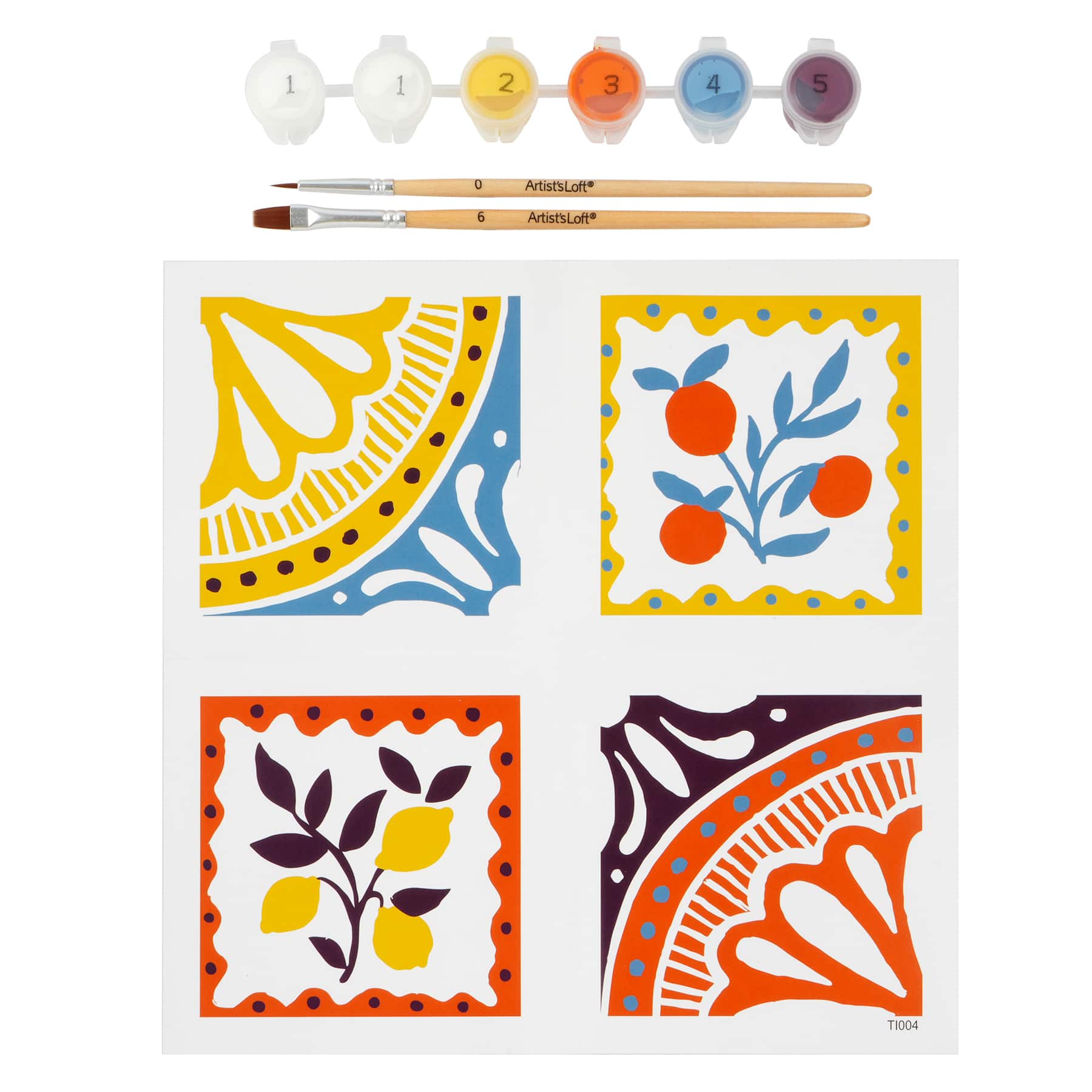 Citrus Tiles Paint-by-Number Gallery Mini Kit by Artist's Loft®