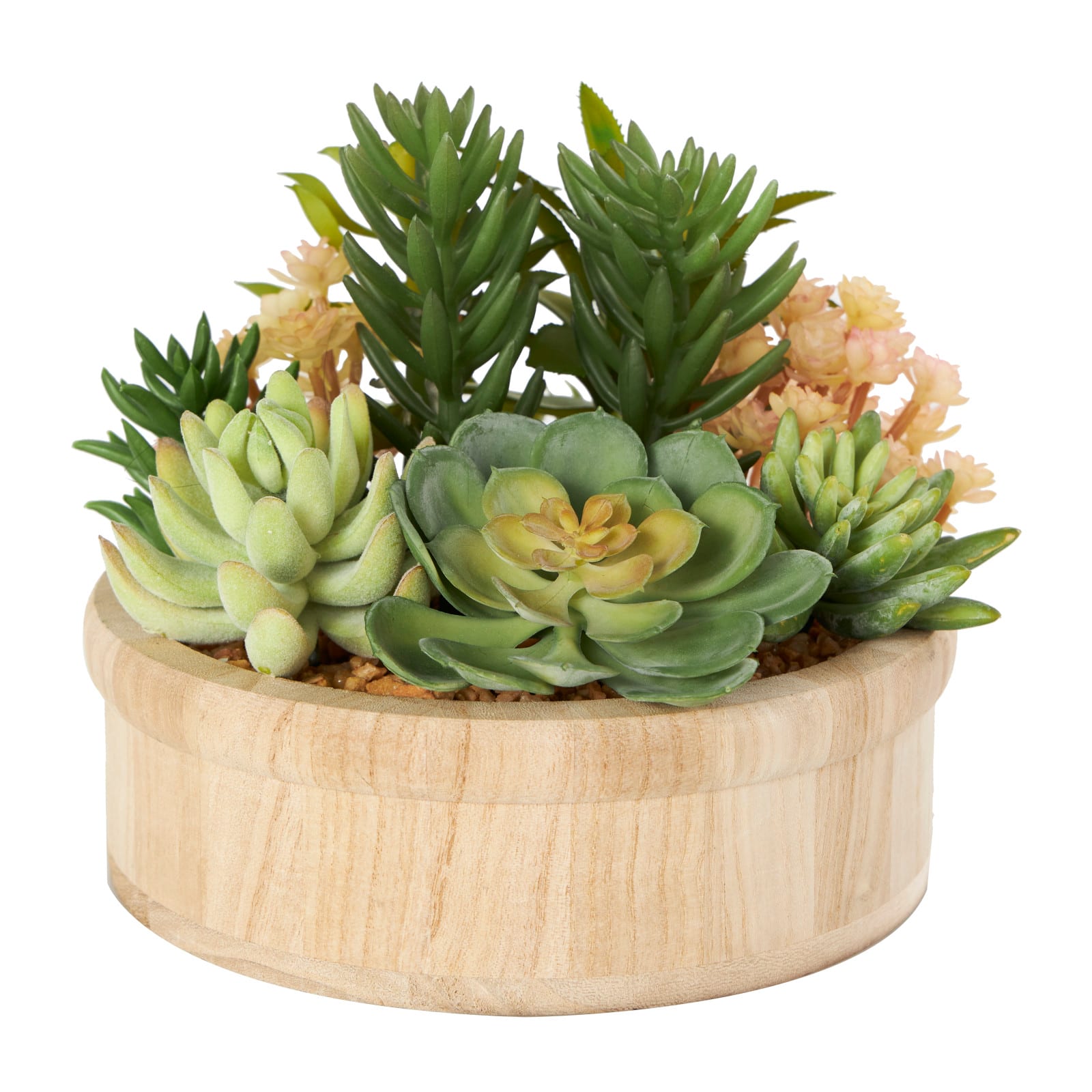 7&#x22; Succulent Artificial Plant with Natural Pot
