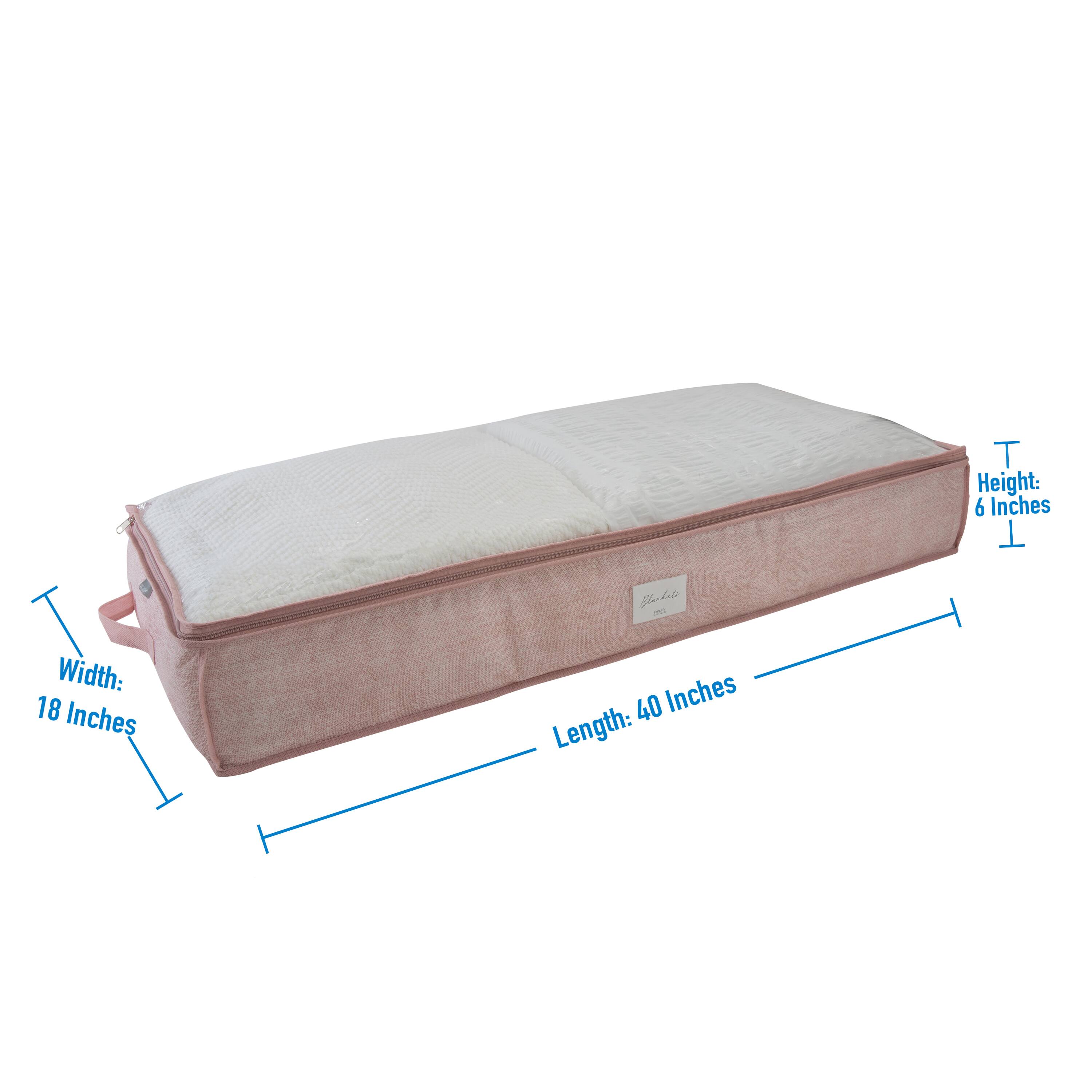 Simplify Blush Under the Bed Storage Bag, 2ct.