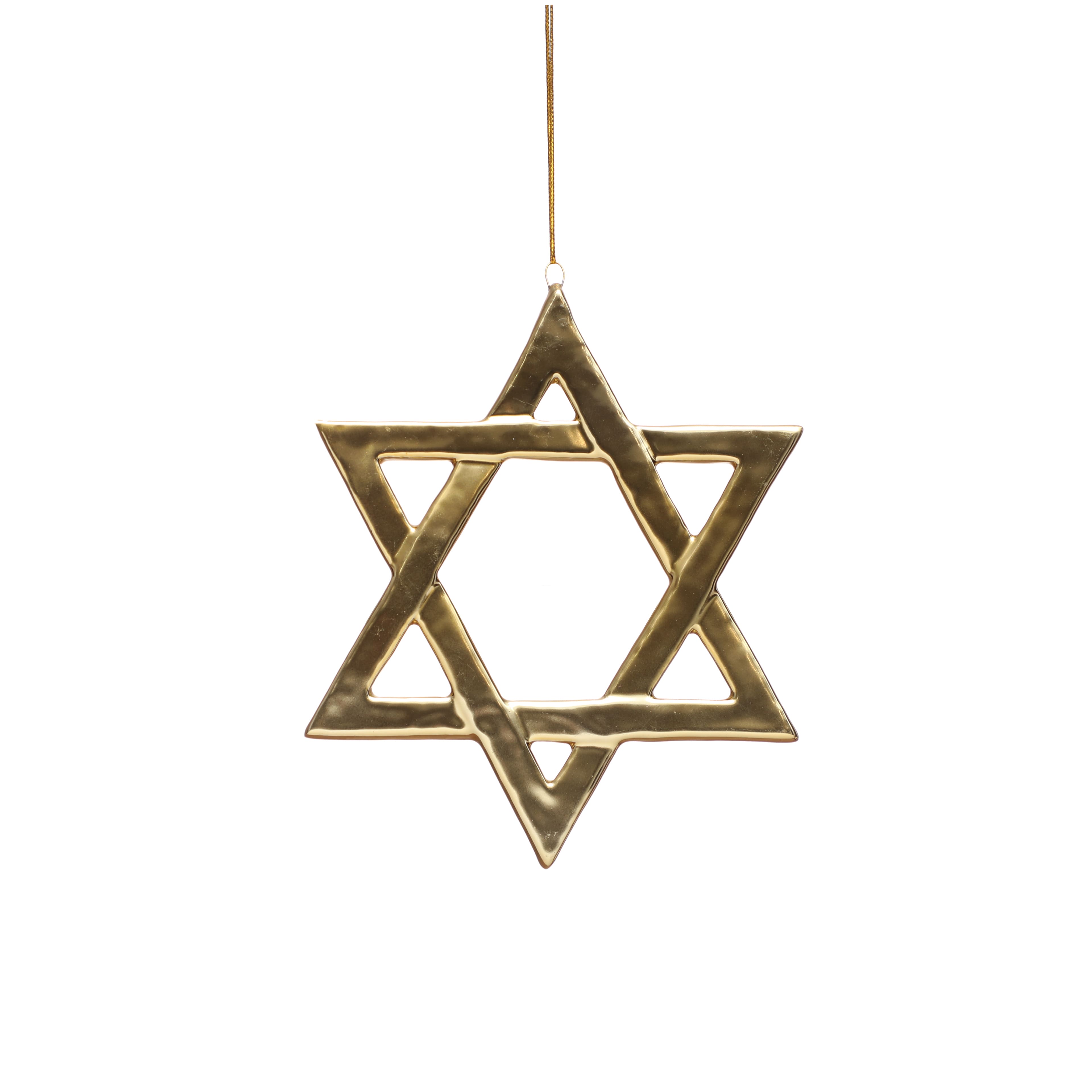 6.5&#x22; Gold Star of David Ceramic Ornament by Ashland&#xAE;