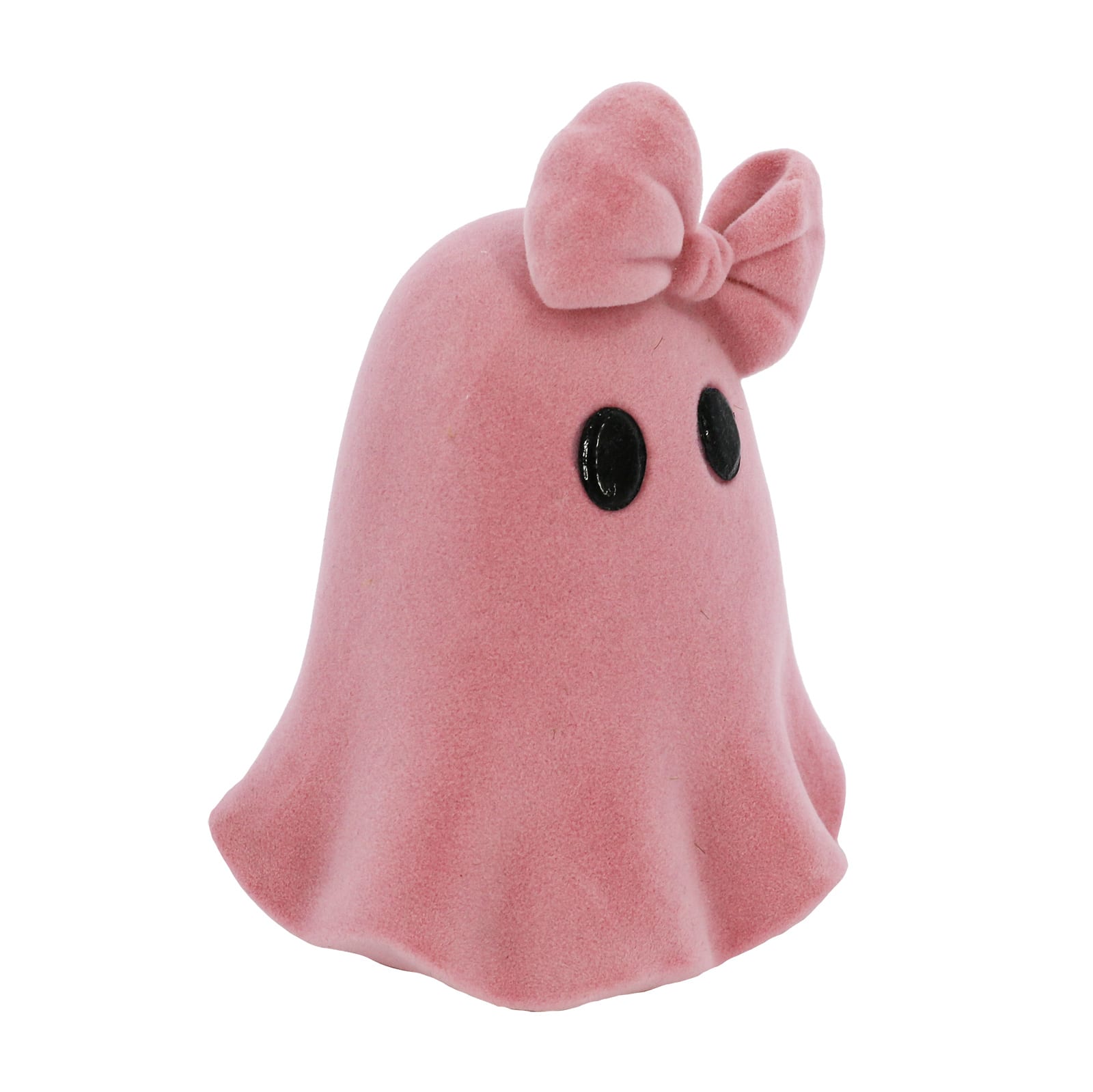 4.75&#x22; Flocked Ghost with Bow Tabletop Accent by Ashland&#xAE;