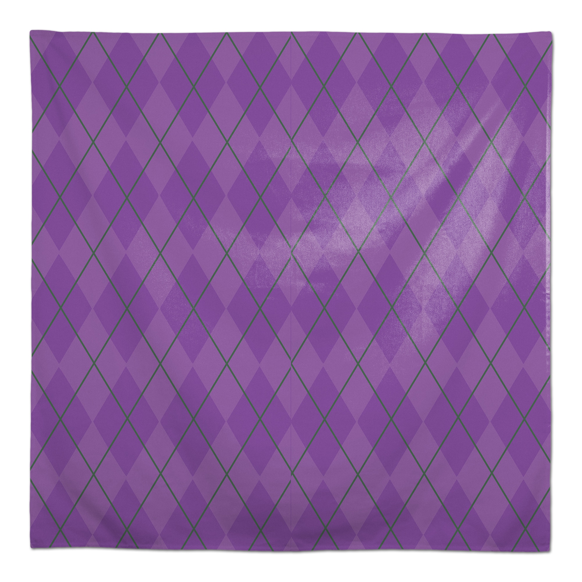 58" Mardi Gras Purple Argyle Tablecloth
