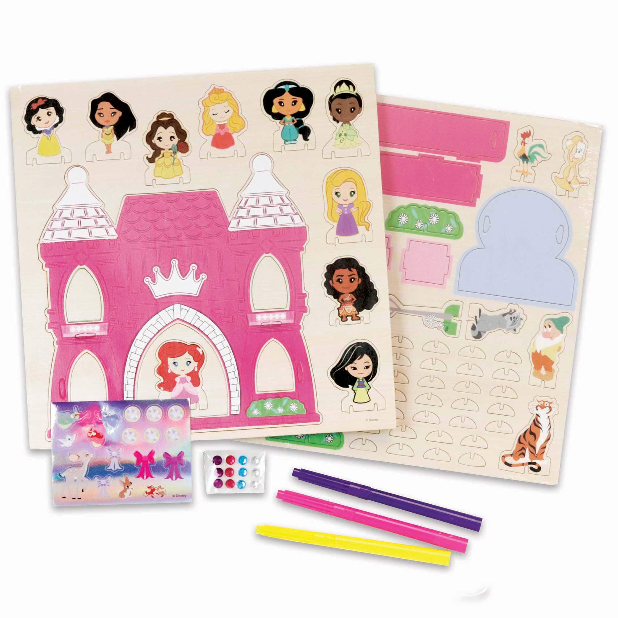 Disney Princess: Wood Castle Activity Building & Decorating Set